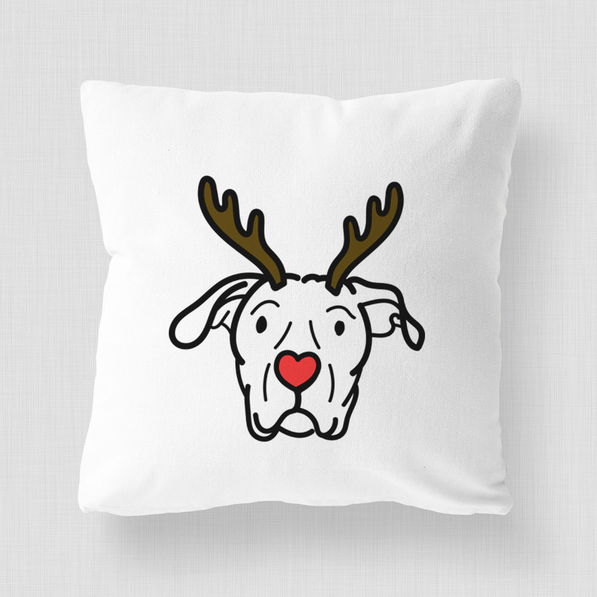 Love Always Dogo Argentino - Genevieve -  Throw Pillow Cover