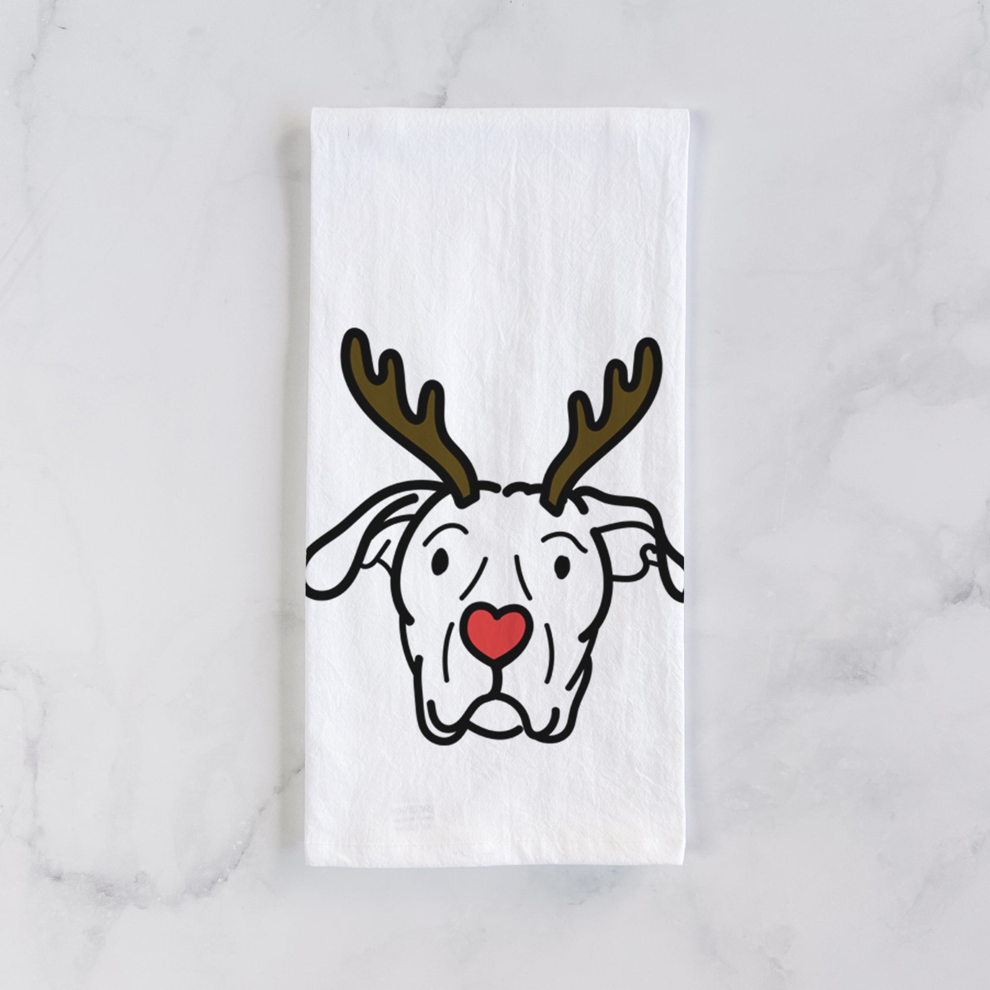 Red Nose Dogo Argentino - Genevieve - Tea Towel