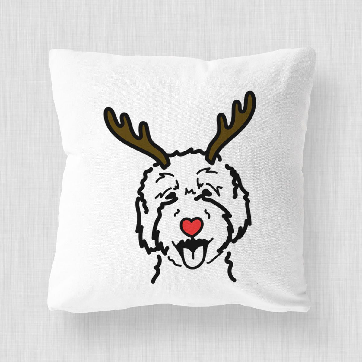 Love Always Goldendoodle 2 - Throw Pillow Cover