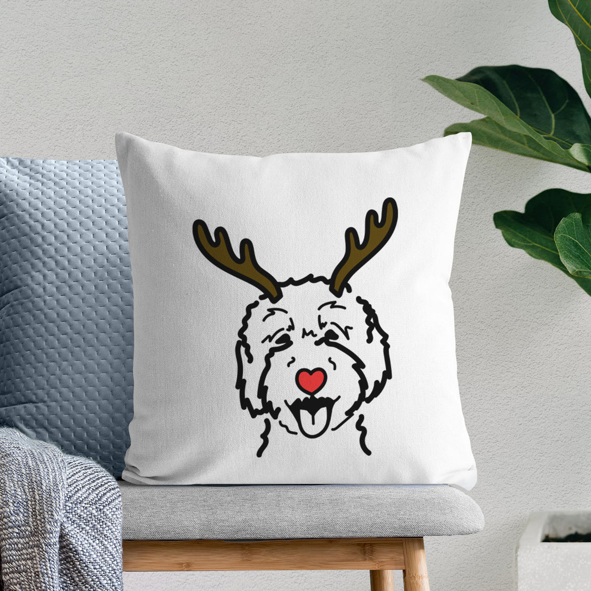 Love Always Goldendoodle 2 - Throw Pillow Cover