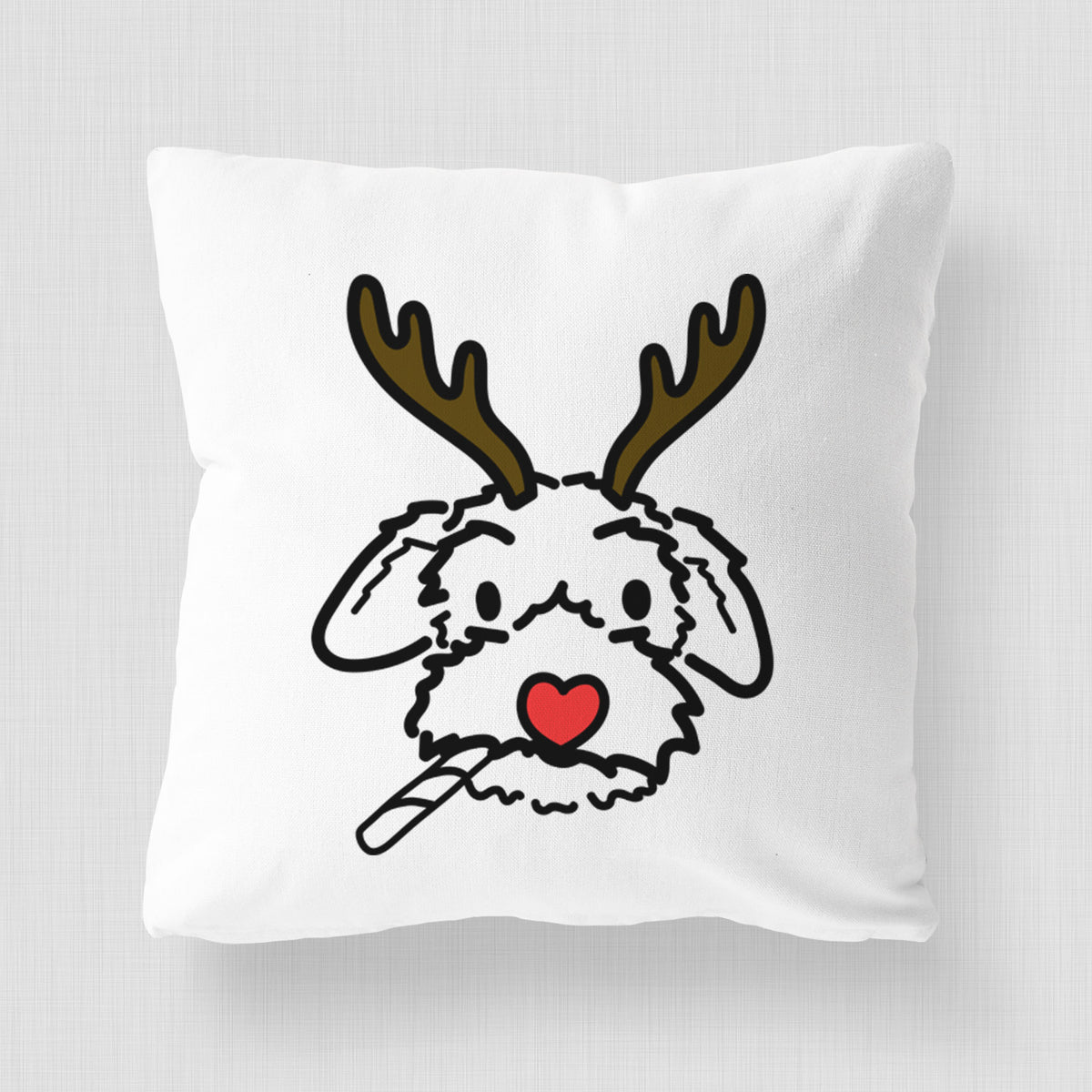 Love Always Poodle Mix - Gomer -  Throw Pillow Cover