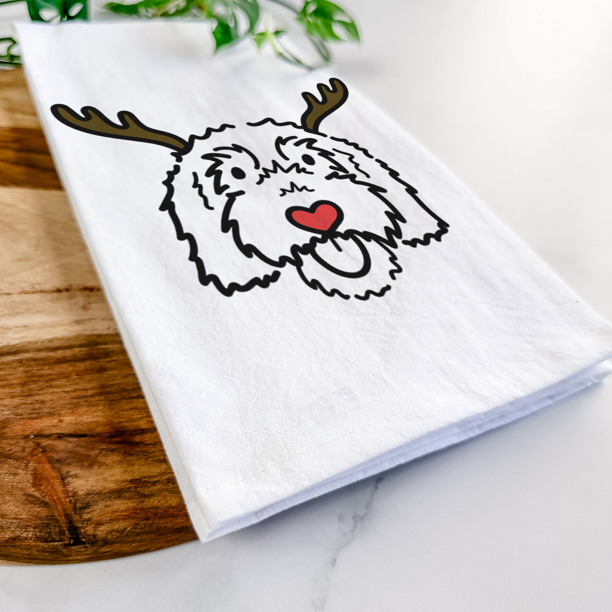 Red Nose Goldendoodle - Gus - Tea Towel