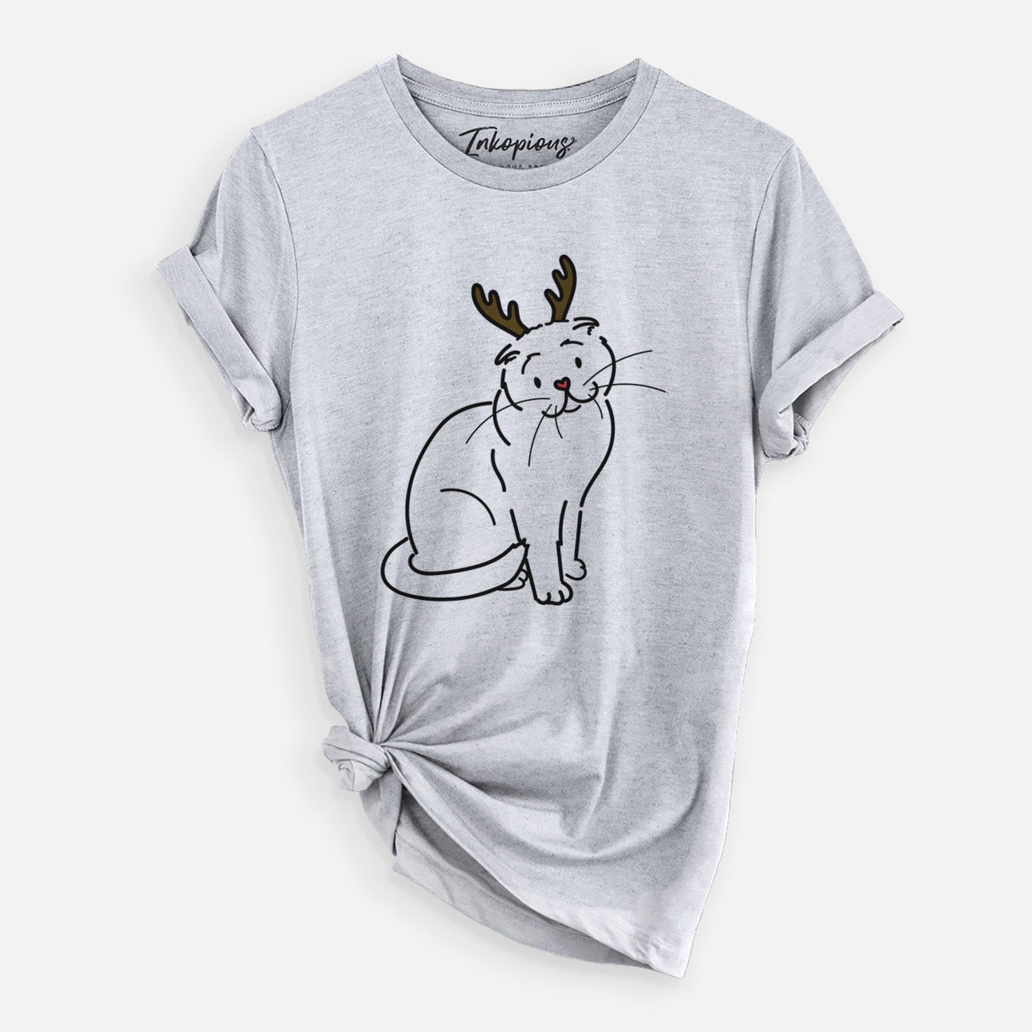 Red Nose Scottish Fold Cat - Hank - Unisex Crewneck