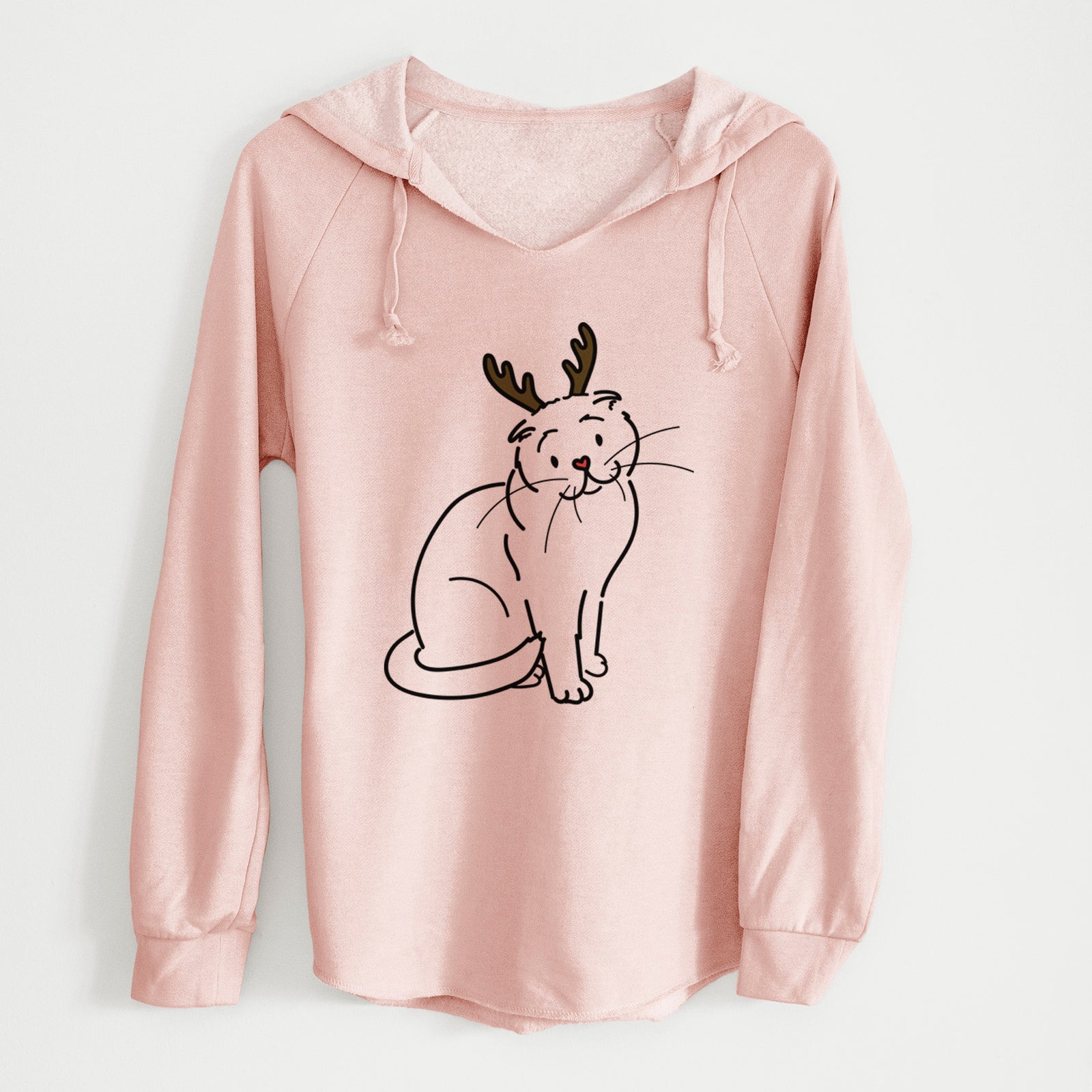 Red Nose Scottish Fold Cat - Hank - Cali Wave Hooded Sweatshirt