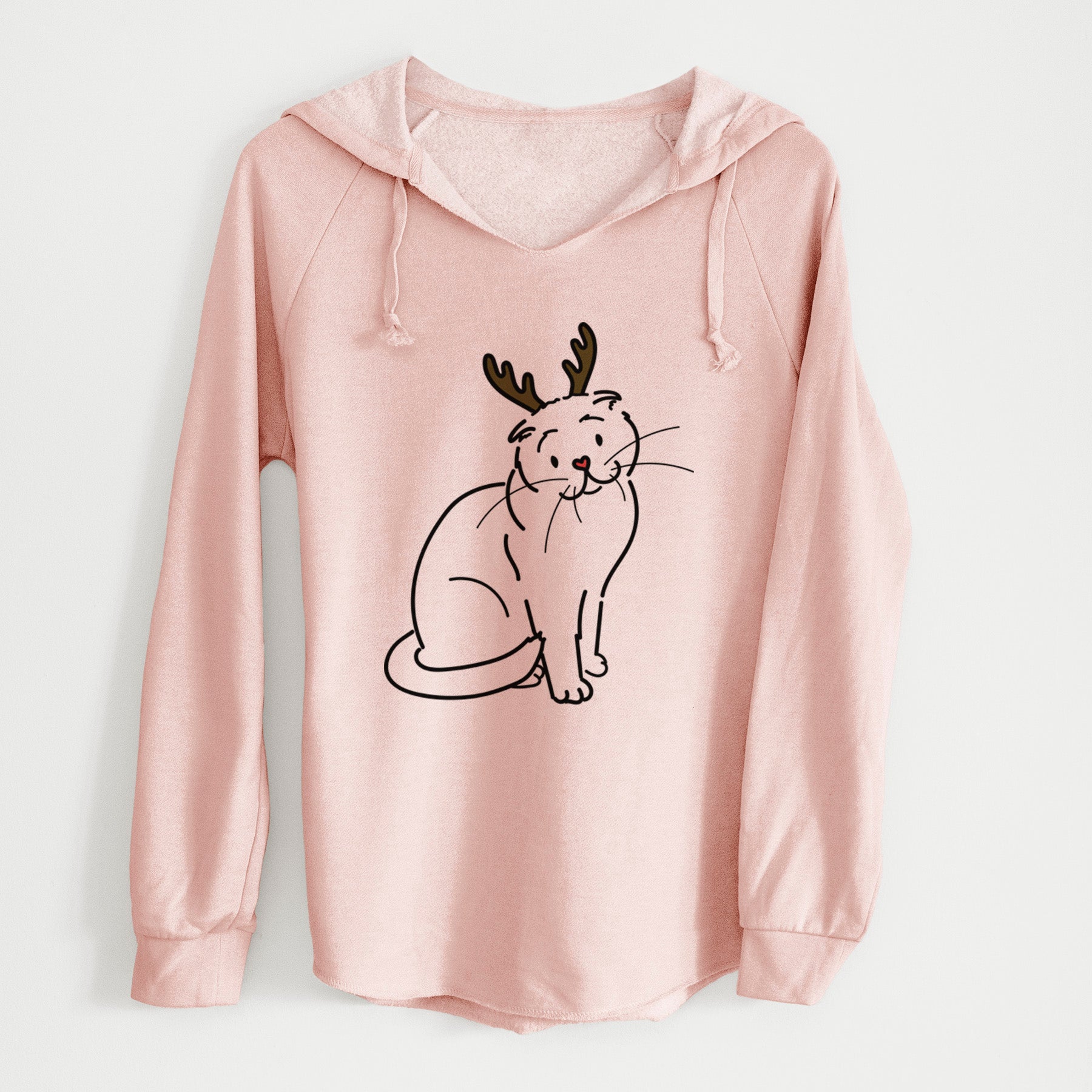 Red Nose Scottish Fold Cat - Hank - Cali Wave Hooded Sweatshirt