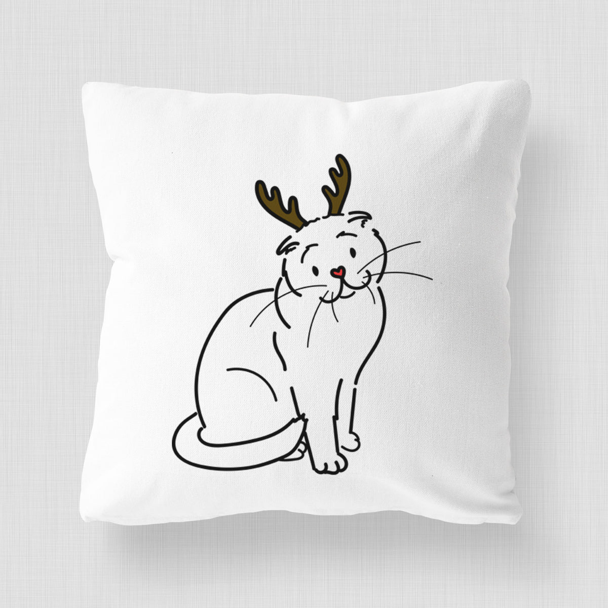 Love Always Scottish Fold Cat - Hank -  Throw Pillow Cover