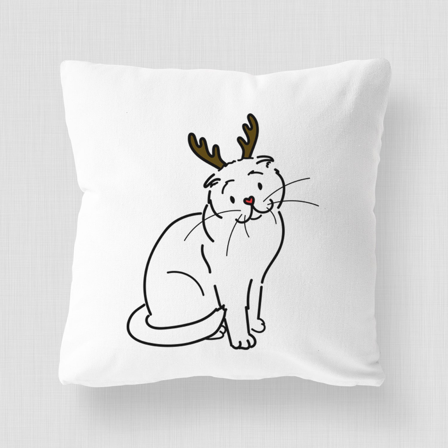 Love Always Scottish Fold Cat - Hank -  Throw Pillow Cover