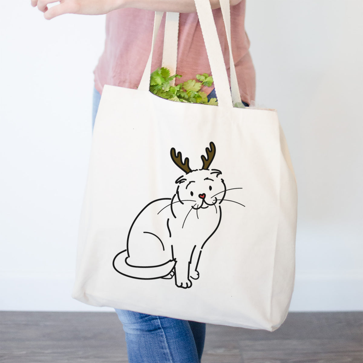 Red Nose Scottish Fold Cat - Hank - Tote Bag
