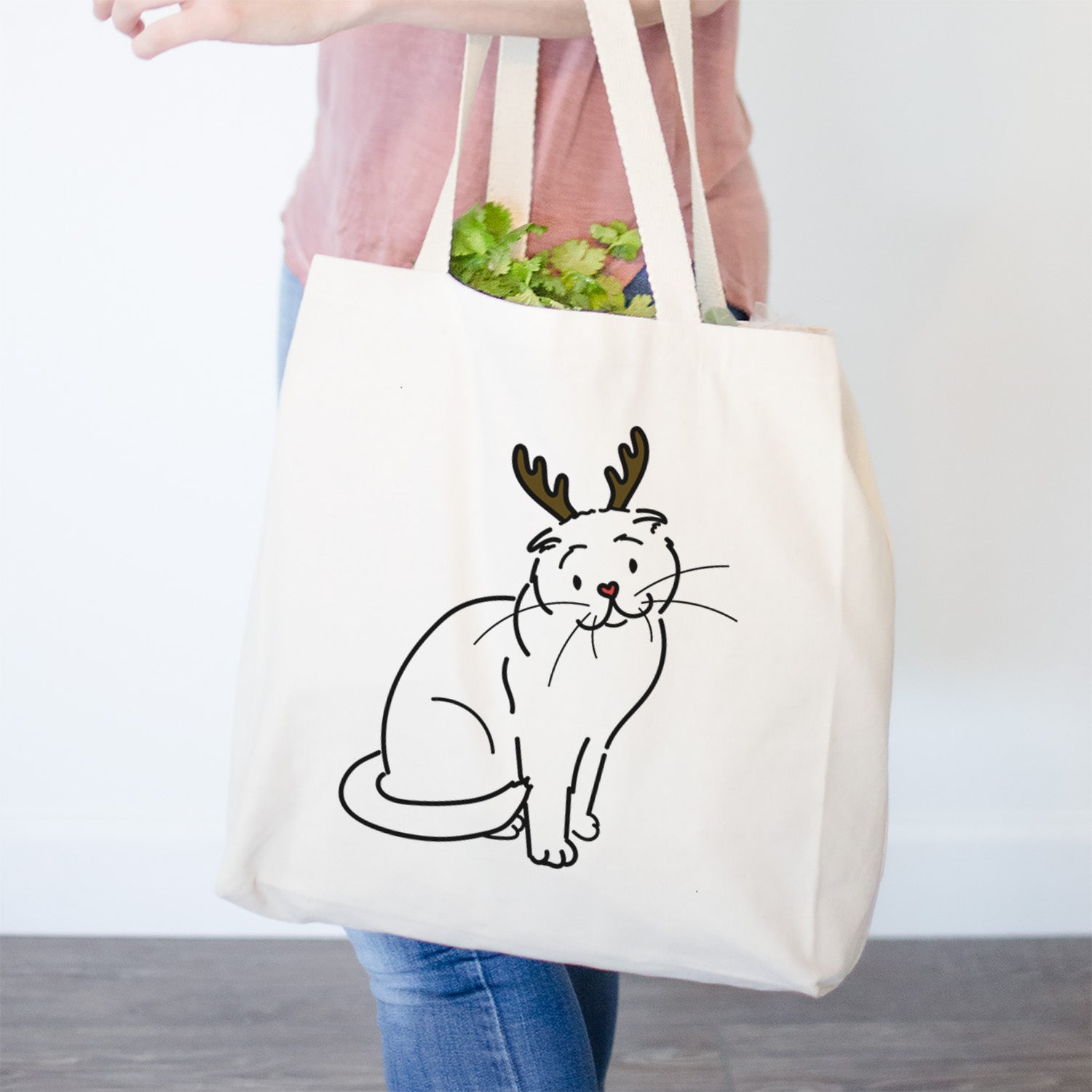 Red Nose Scottish Fold Cat - Hank - Tote Bag