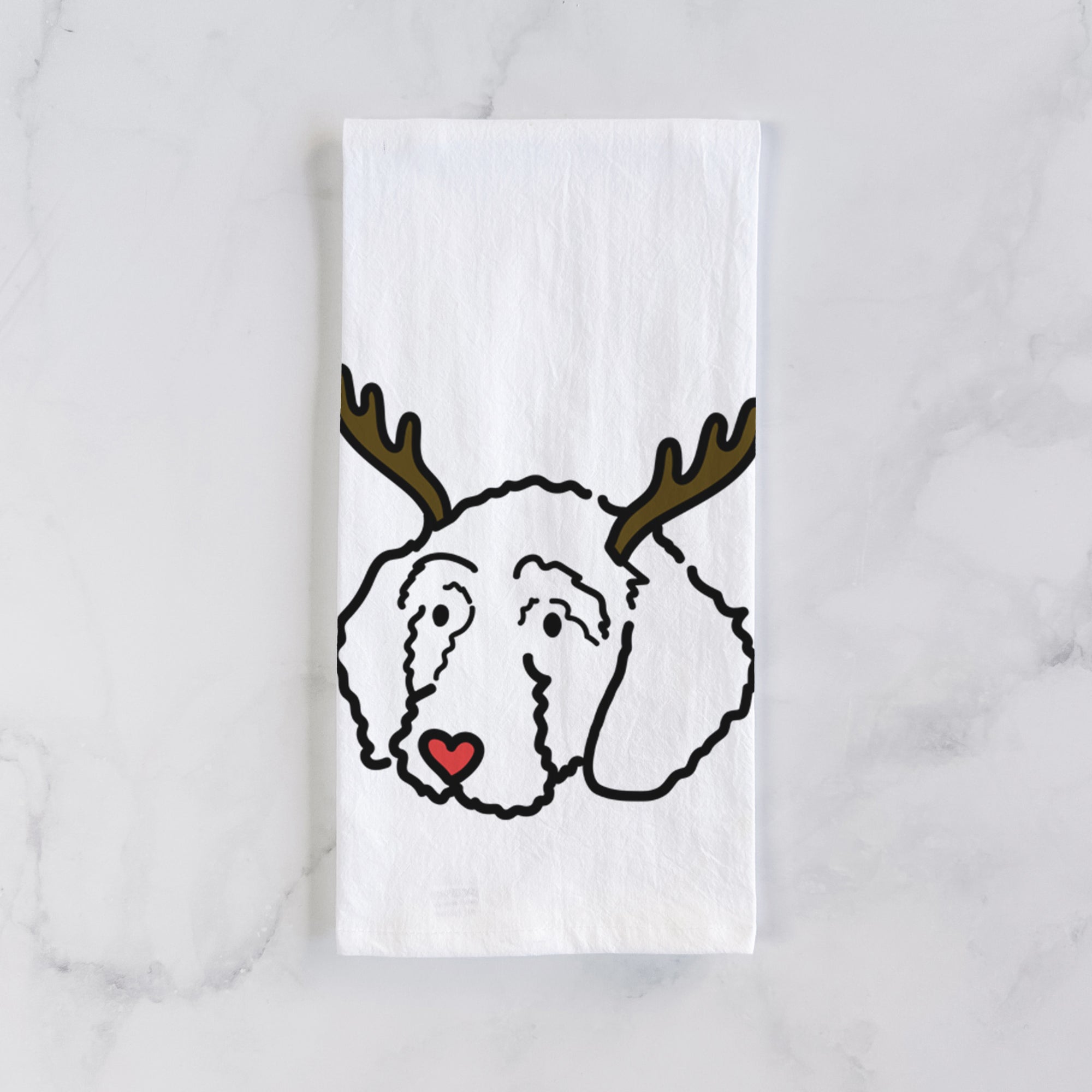 Red Nose Goldendoodle - Hanna - Tea Towel