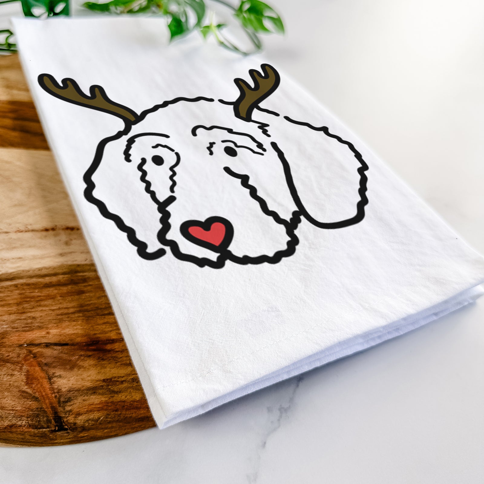 Red Nose Goldendoodle - Hanna - Tea Towel