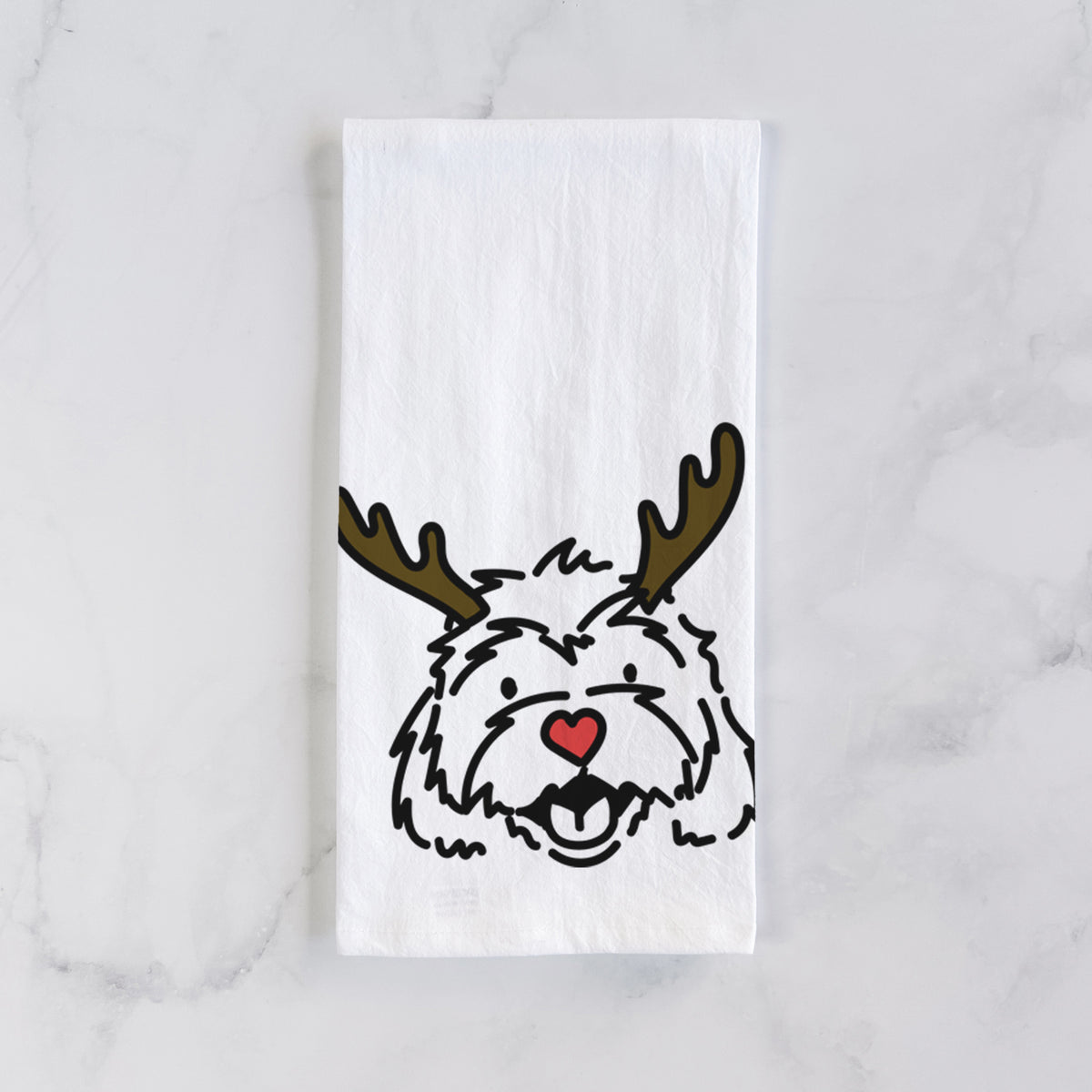 Red Nose Cavachon - Harry - Tea Towel