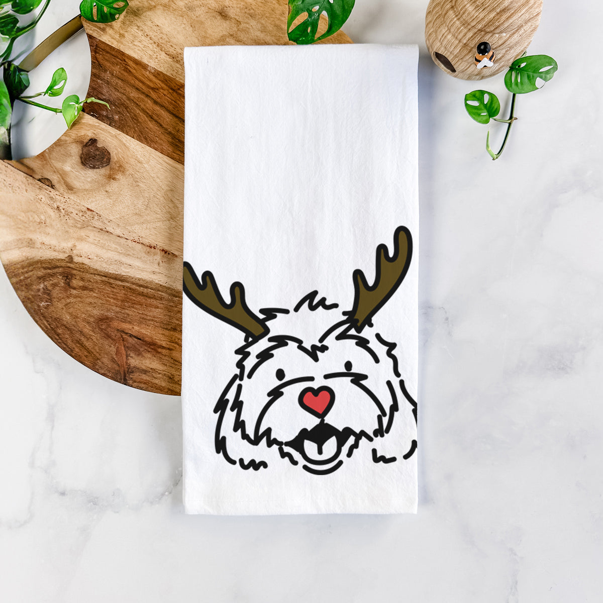 Red Nose Cavachon - Harry - Tea Towel