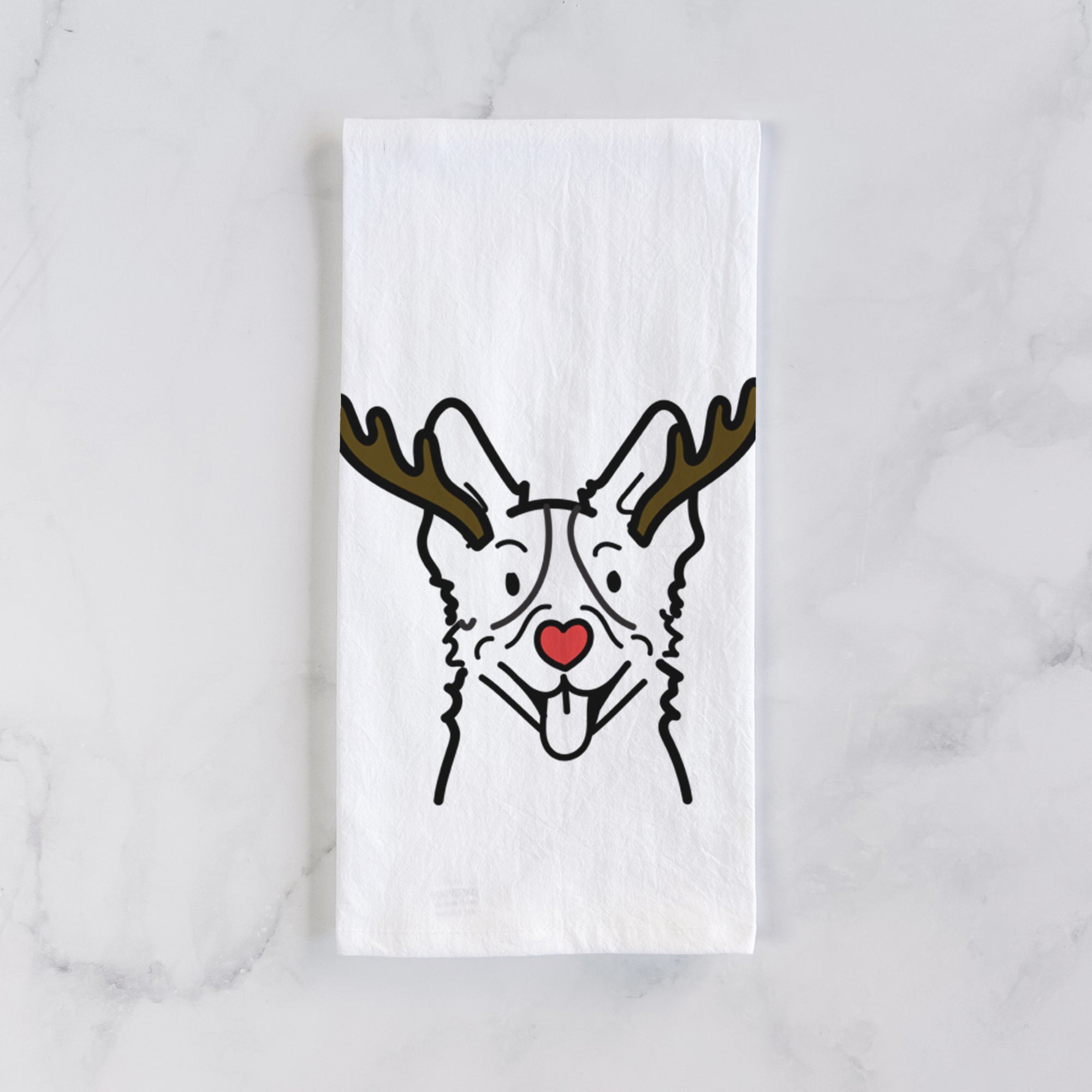 Red Nose Heeler - Tea Towel