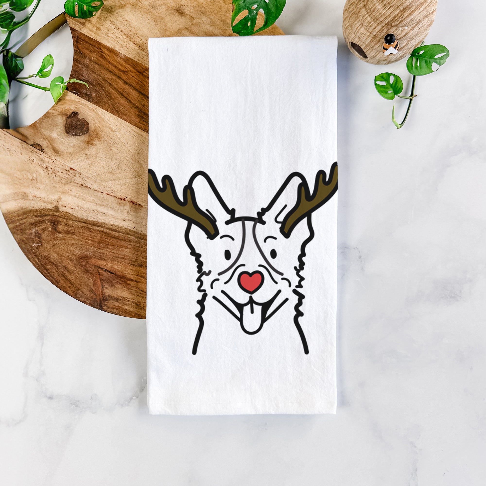 Red Nose Heeler - Tea Towel