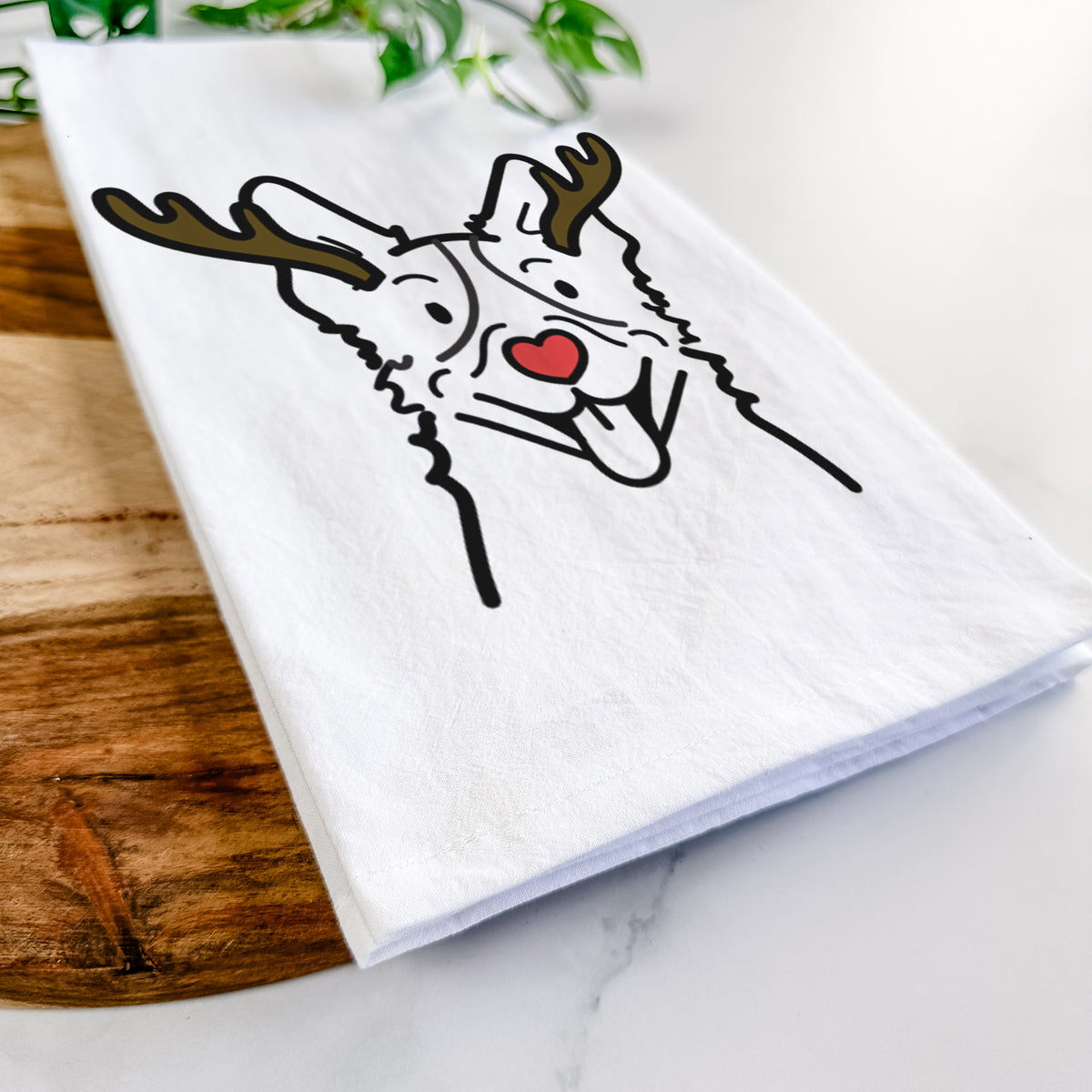 Red Nose Heeler - Tea Towel