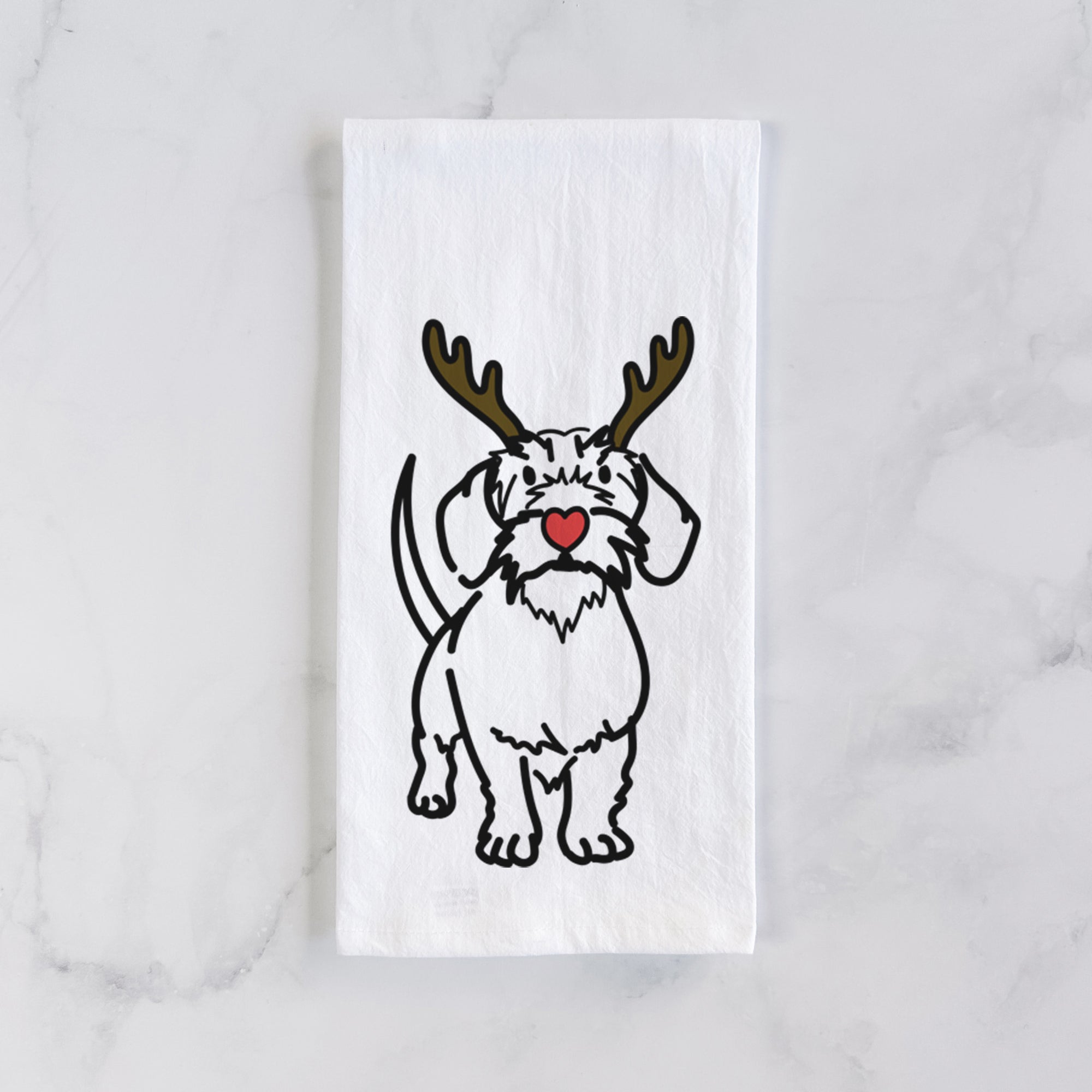 Red Nose Wire Dachshund - Henry - Tea Towel