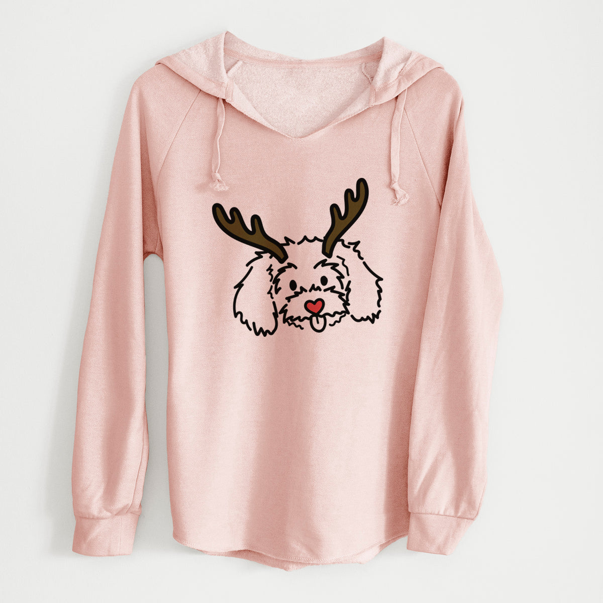 Red Nose Maltipoo - Holly - Cali Wave Hooded Sweatshirt