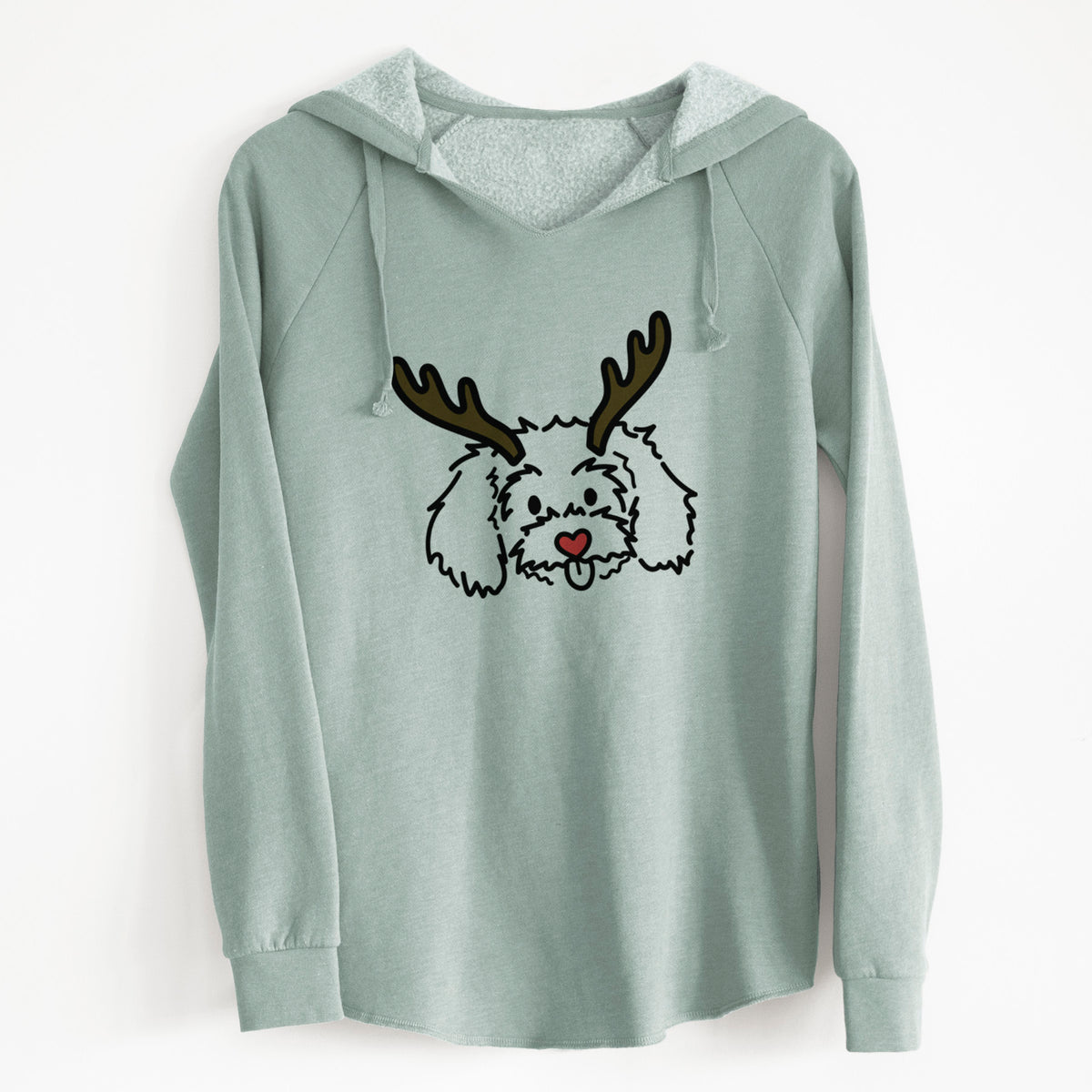 Red Nose Maltipoo - Holly - Cali Wave Hooded Sweatshirt