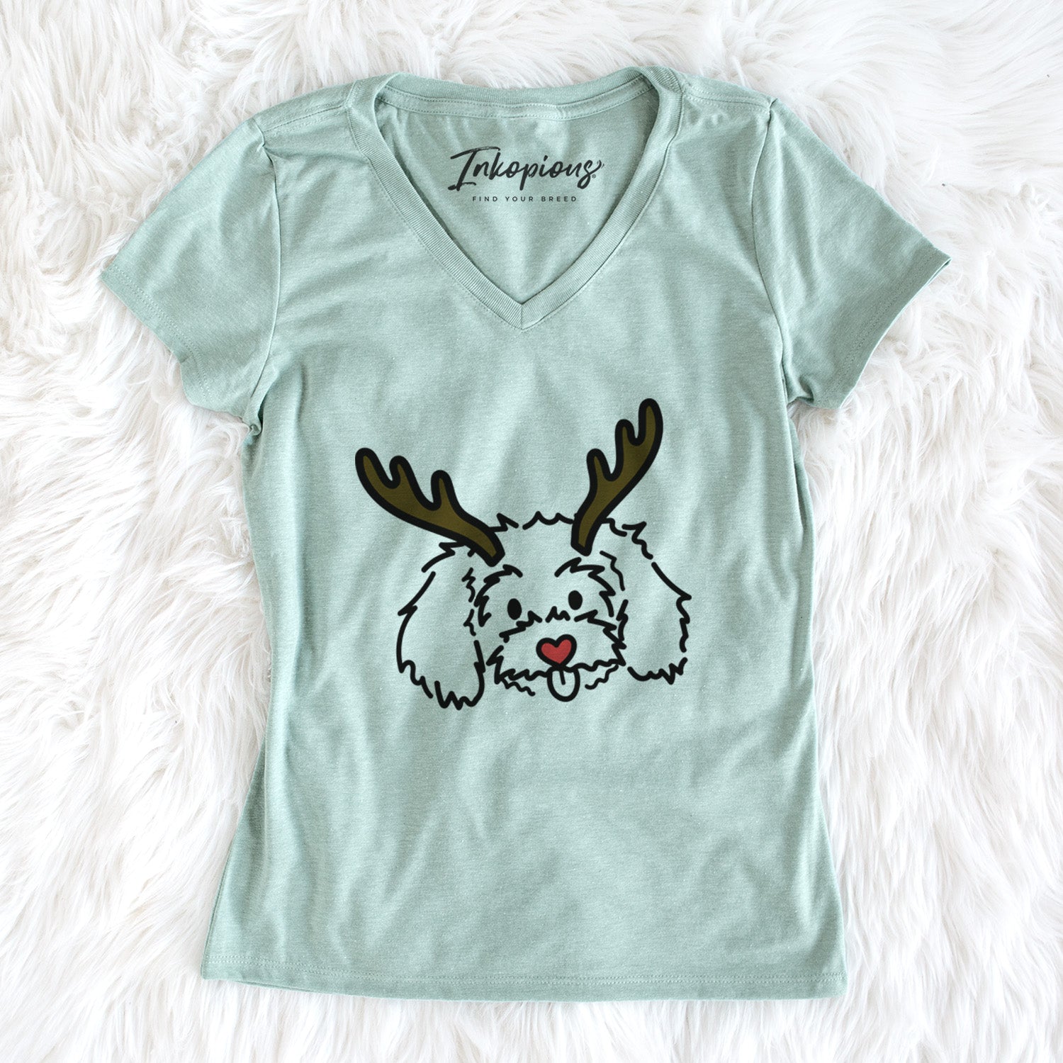 Red Nose Maltipoo - Holly - Women's Perfect V-neck Shirt