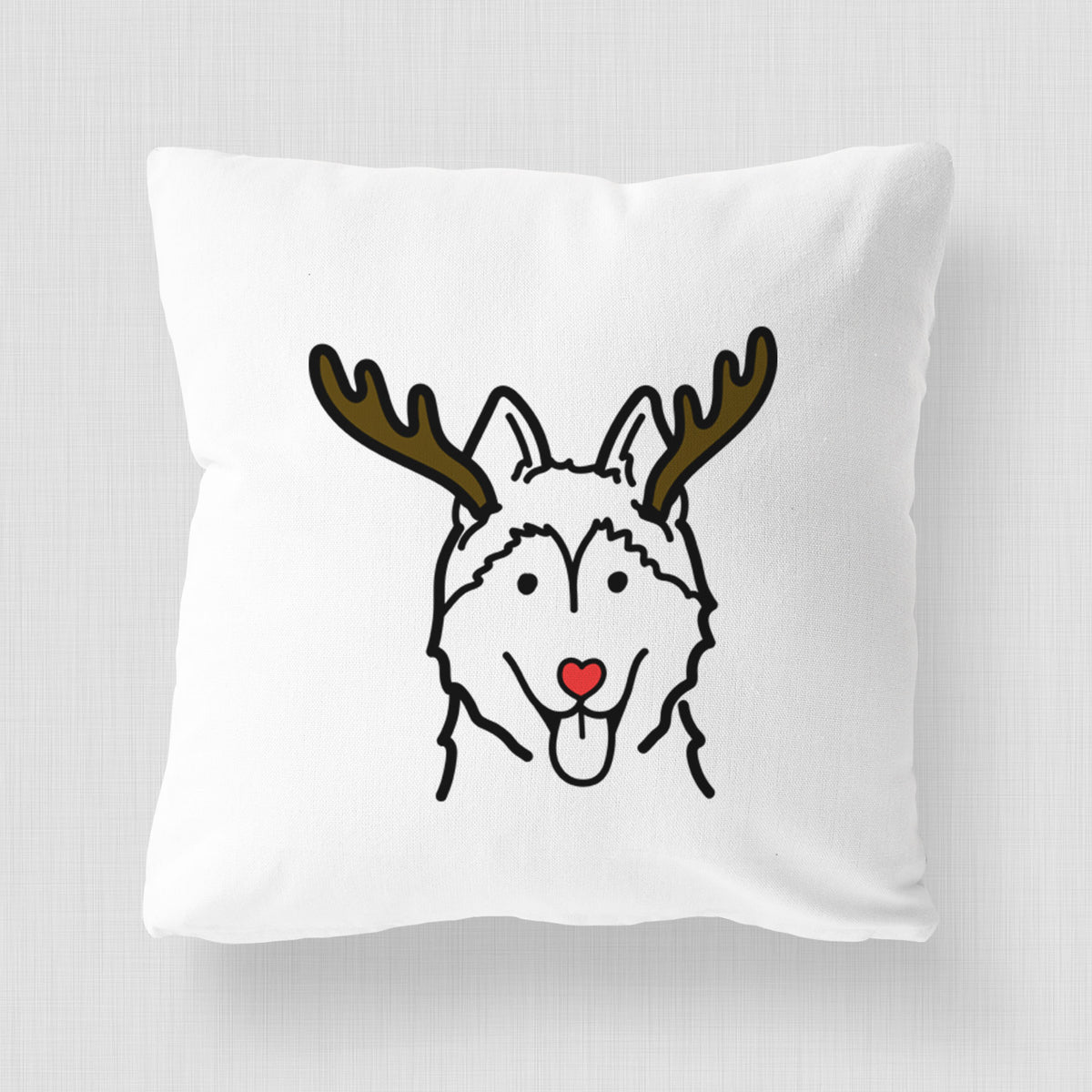 Love Always Siberian Husky - Throw Pillow Cover