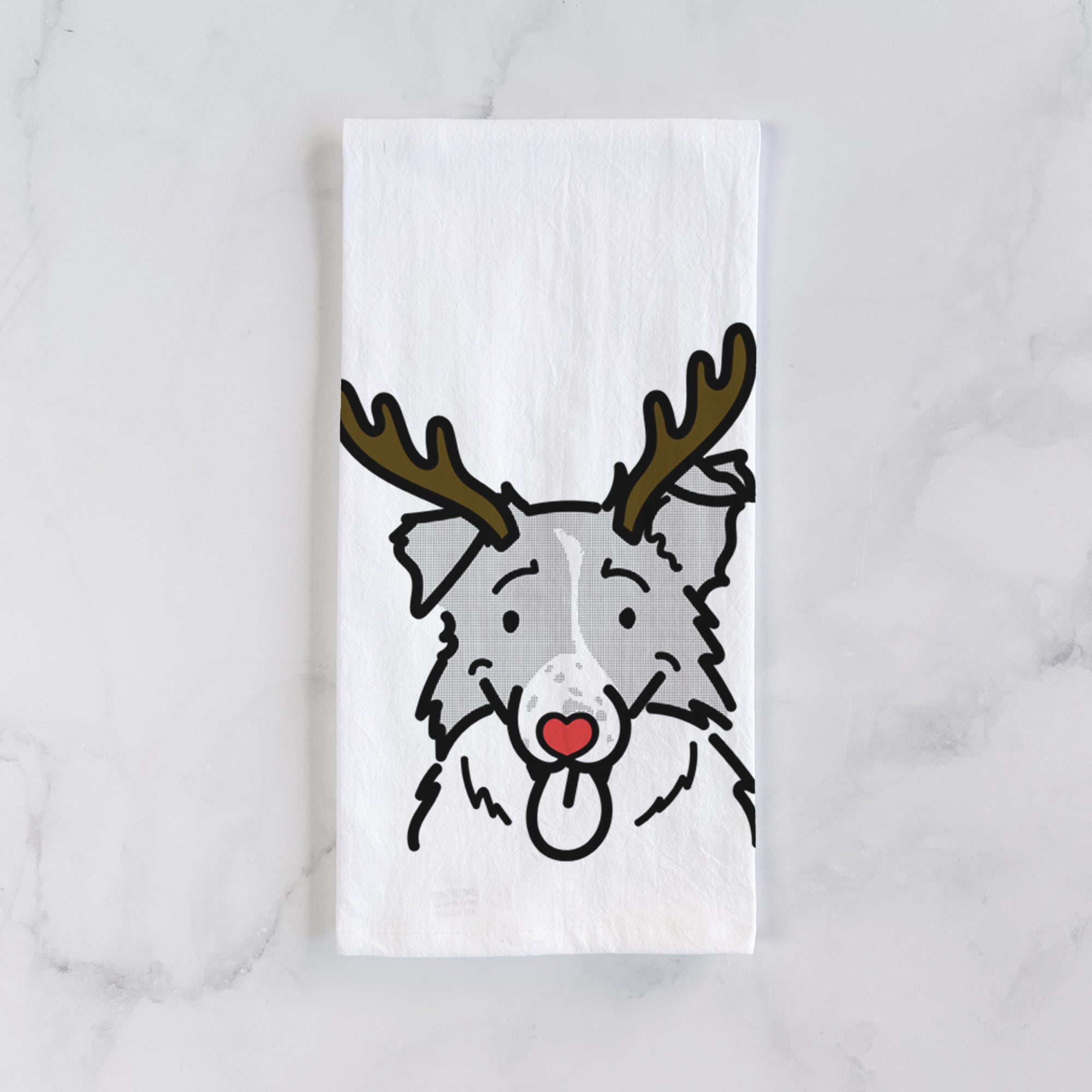 Red Nose Border Collie - Jam - Tea Towel