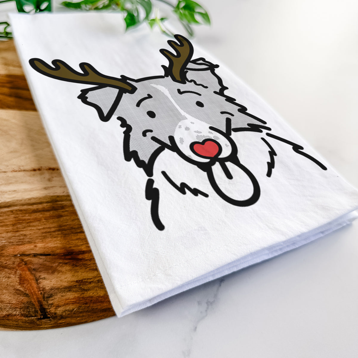 Red Nose Border Collie - Jam - Tea Towel