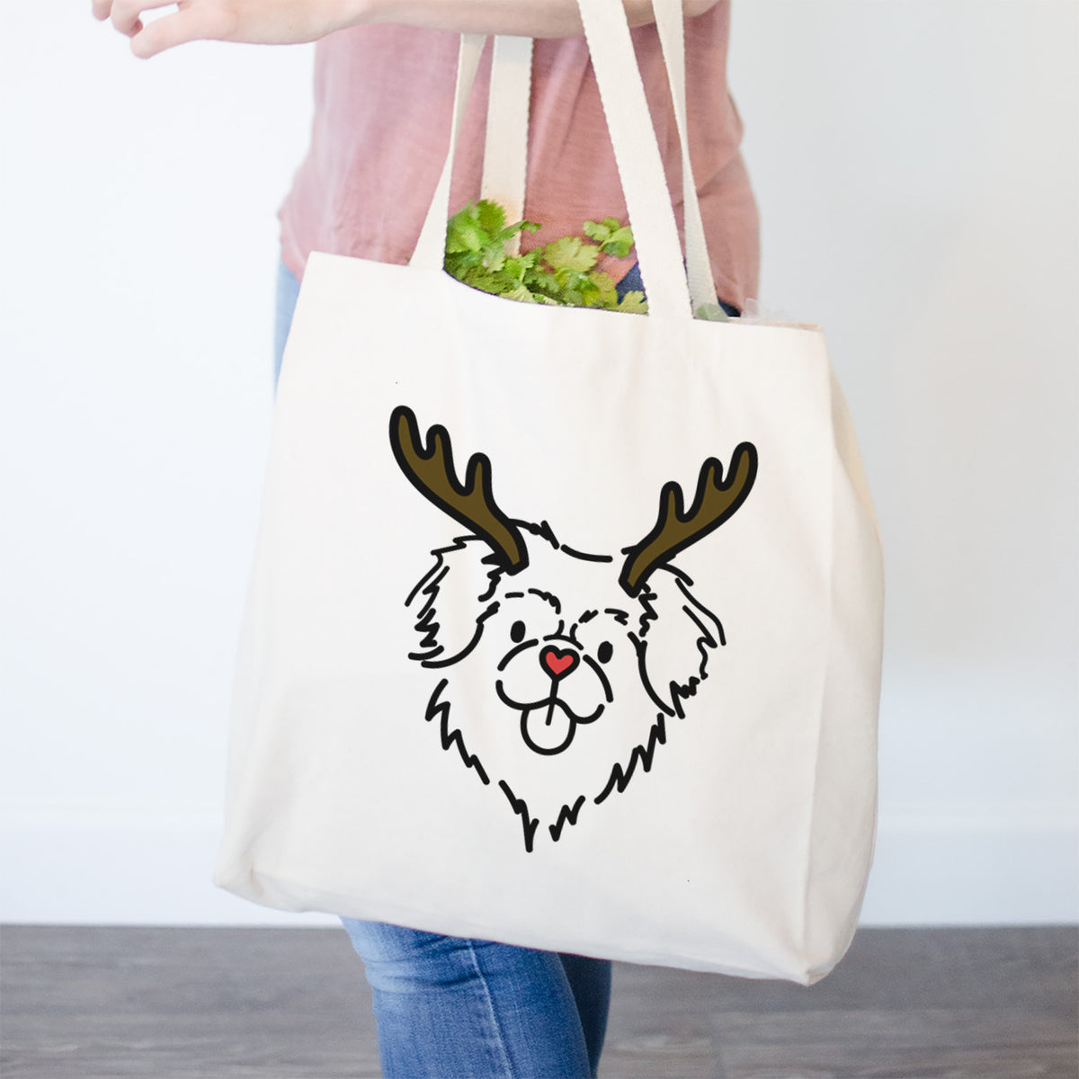 Red Nose Tibetan Spaniel - Jiji - Tote Bag