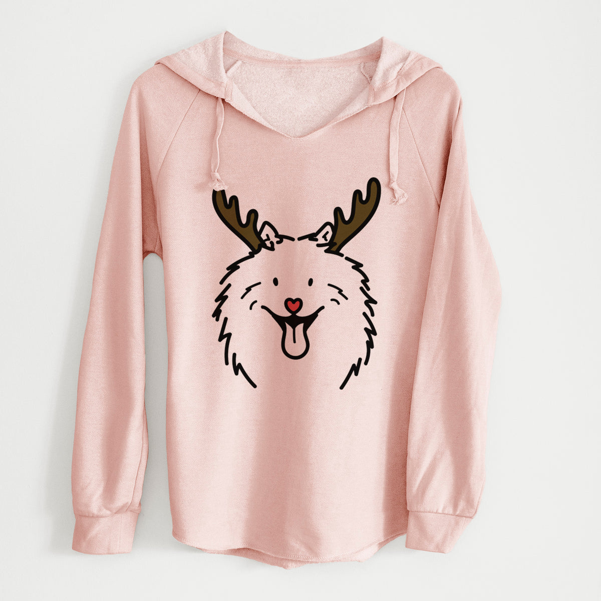 Red Nose Samoyed - Johnny - Cali Wave Hooded Sweatshirt