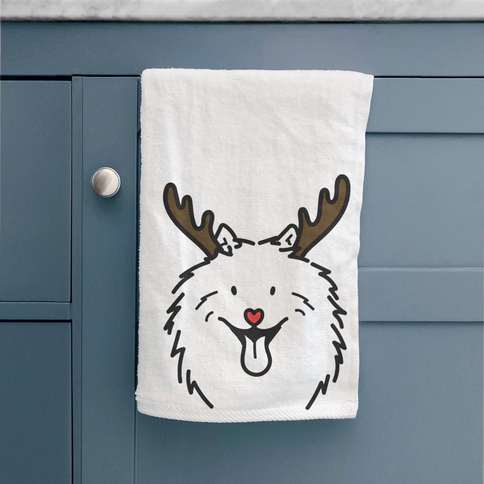 Red Nose Samoyed - Johnny - Hand Towel
