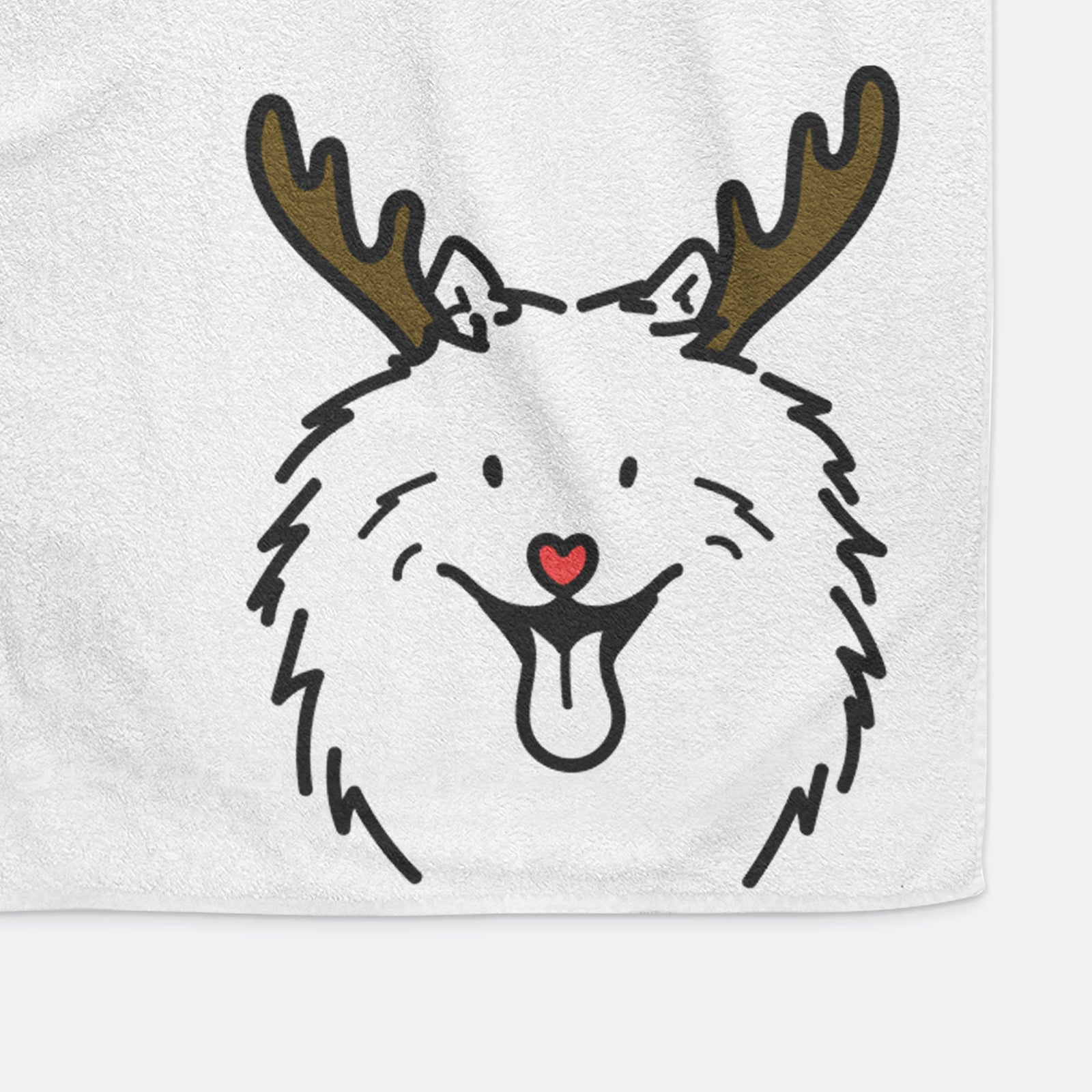 Red Nose Samoyed - Johnny - Hand Towel
