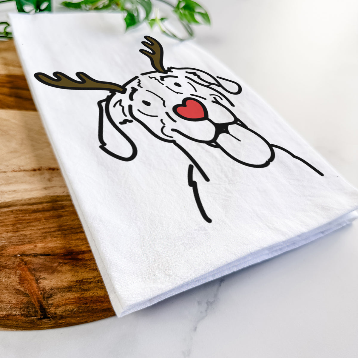 Red Nose Treeing Walker Coonhound - Kimble - Tea Towel