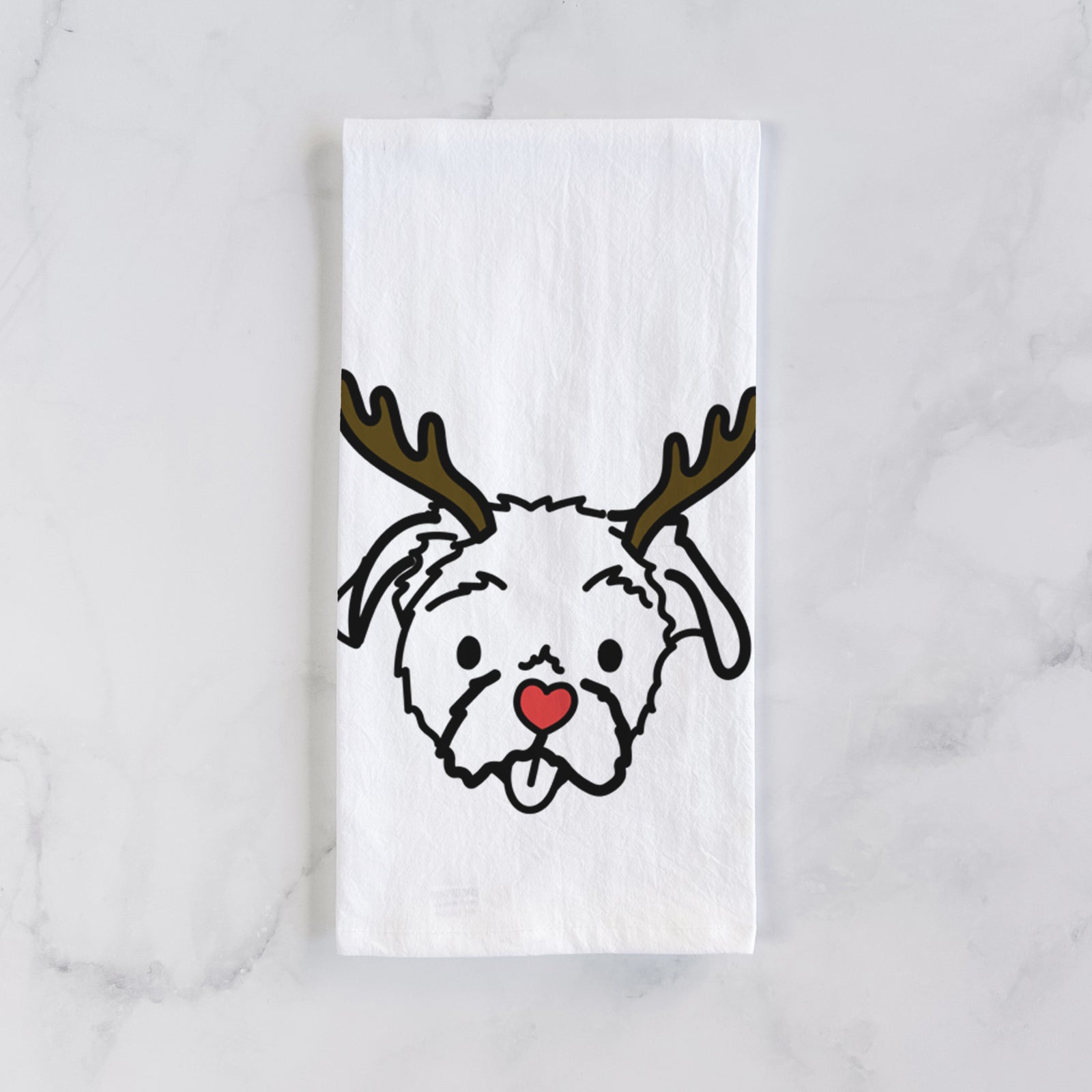 Red Nose Shih Tzu - Koko - Tea Towel