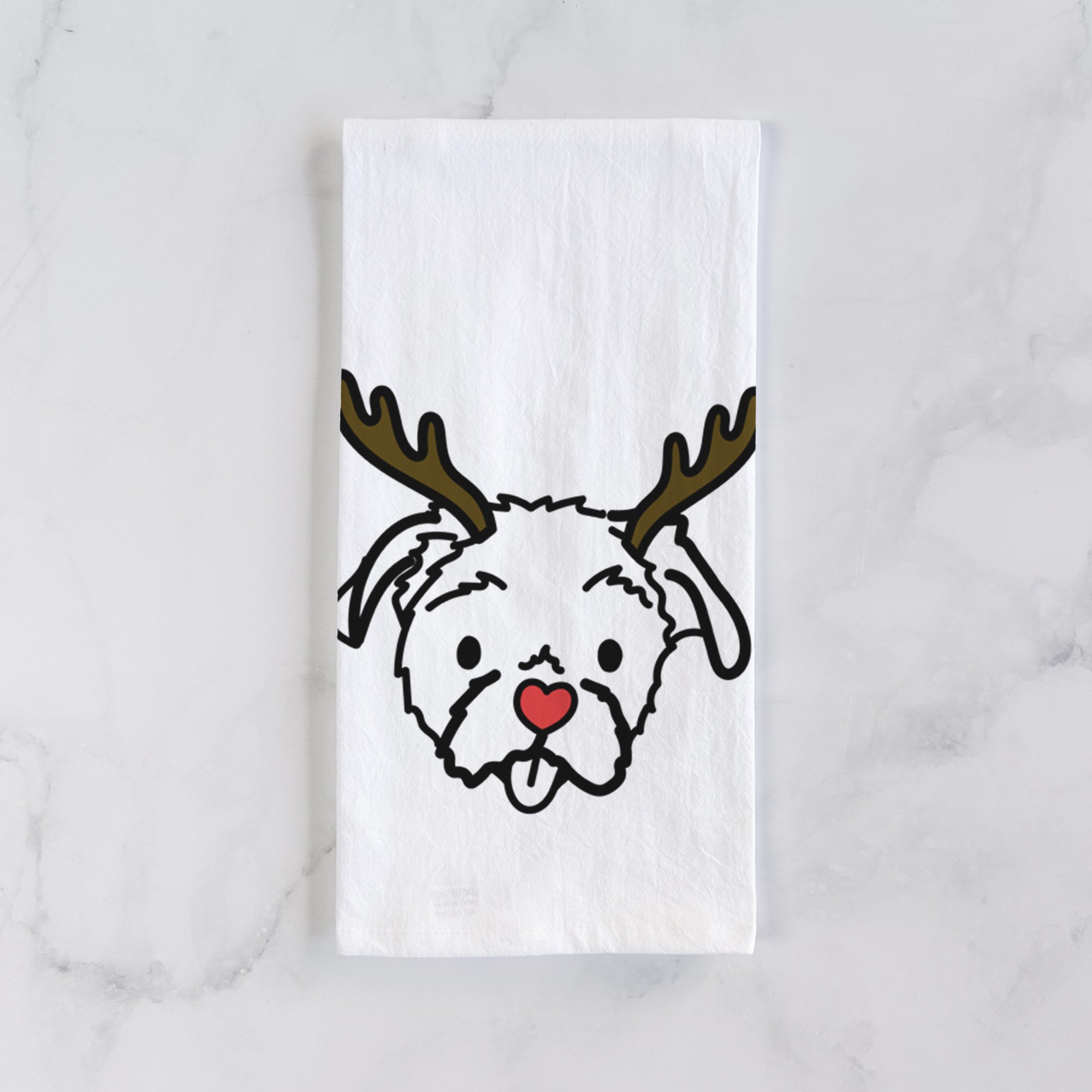 Red Nose Shih Tzu - Koko - Tea Towel