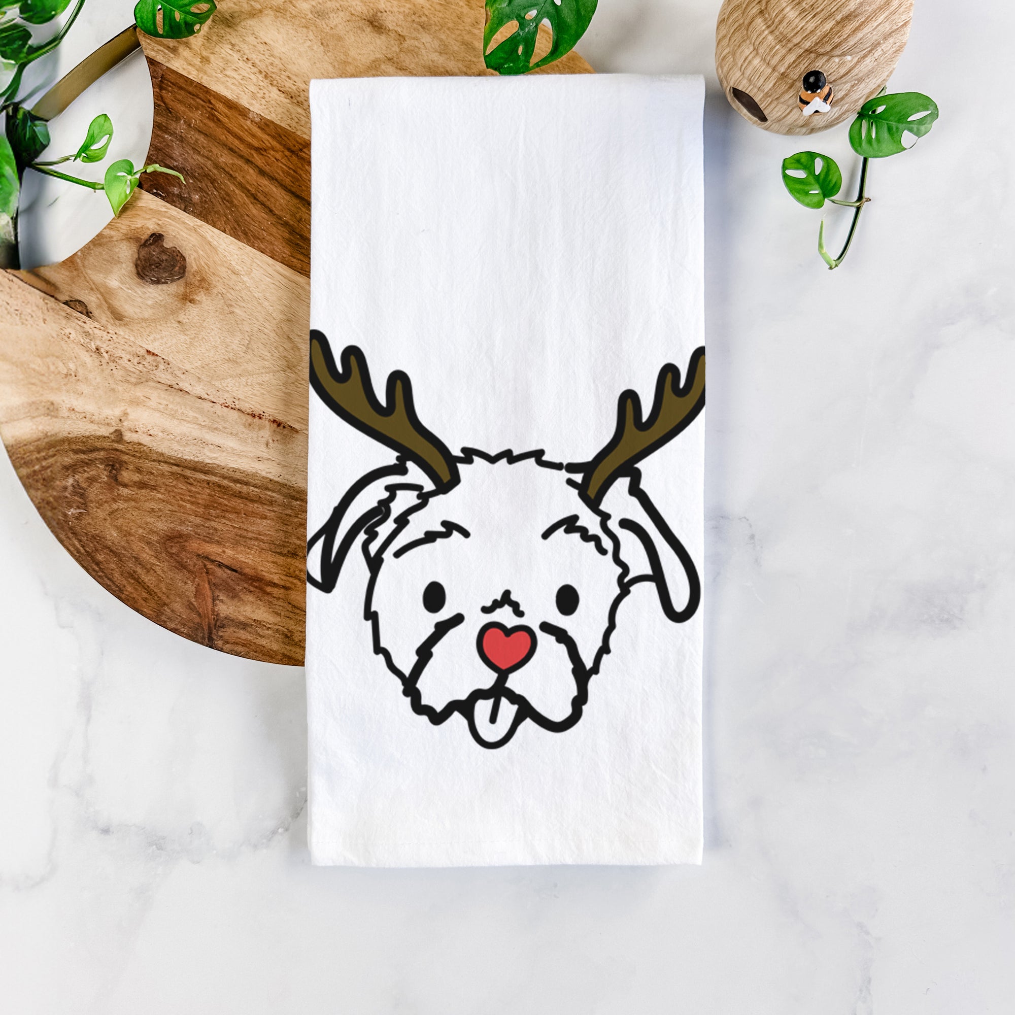 Red Nose Shih Tzu - Koko - Tea Towel