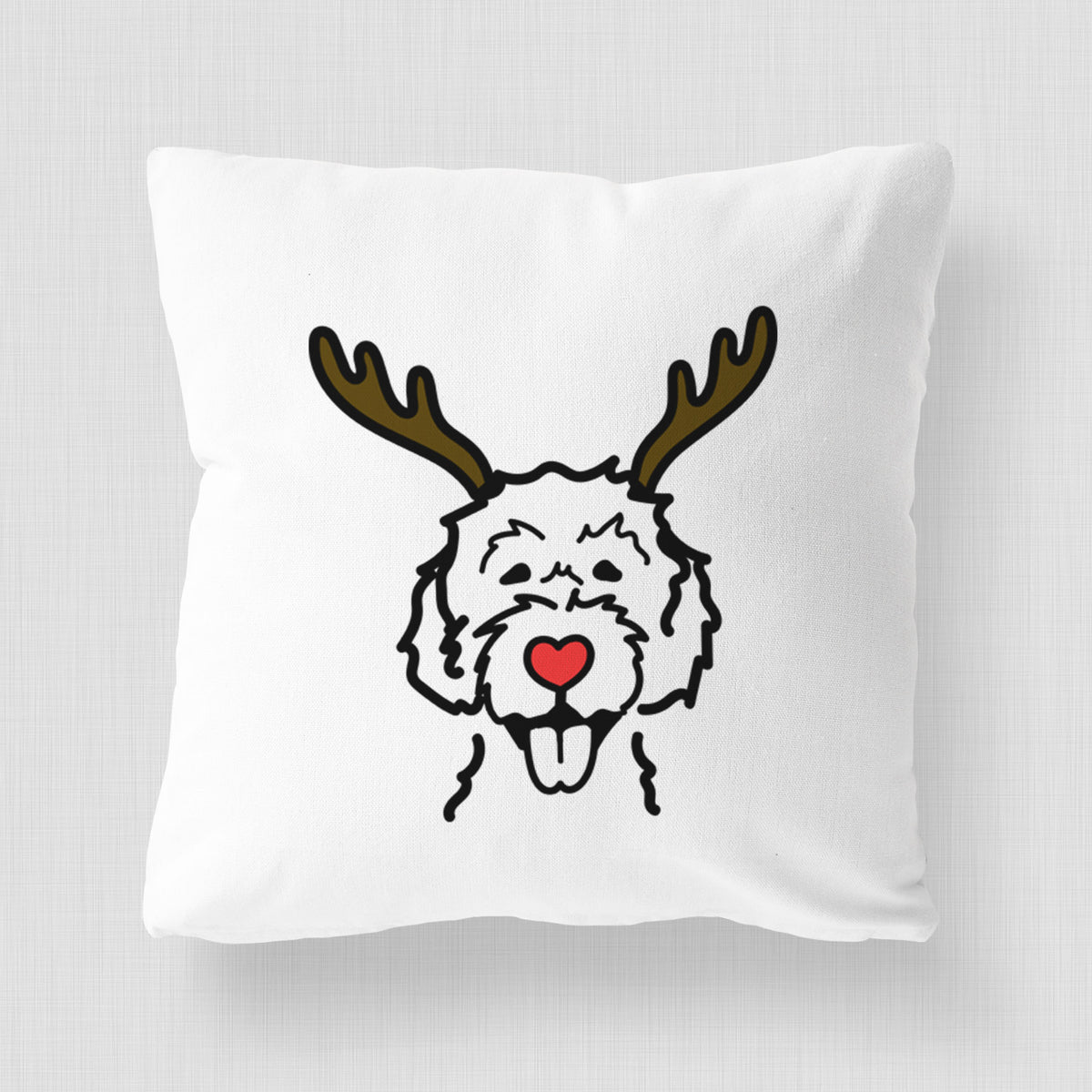 Love Always Labradoodle - Throw Pillow Cover