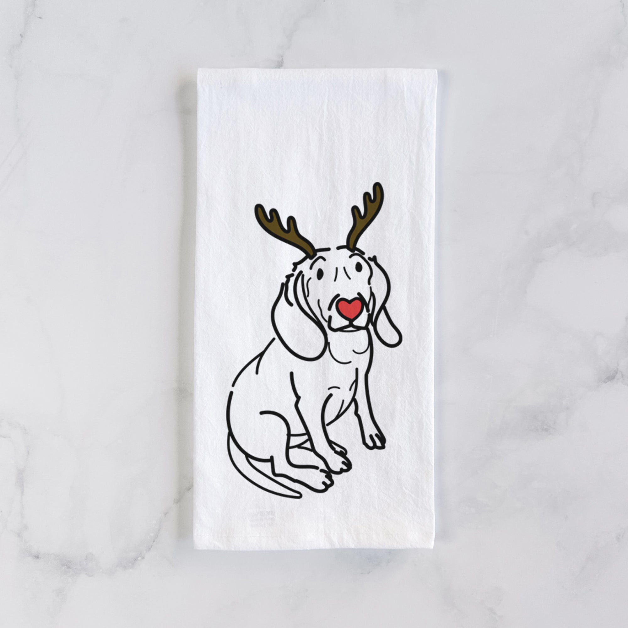 Red Nose Beagle - Lilly - Tea Towel