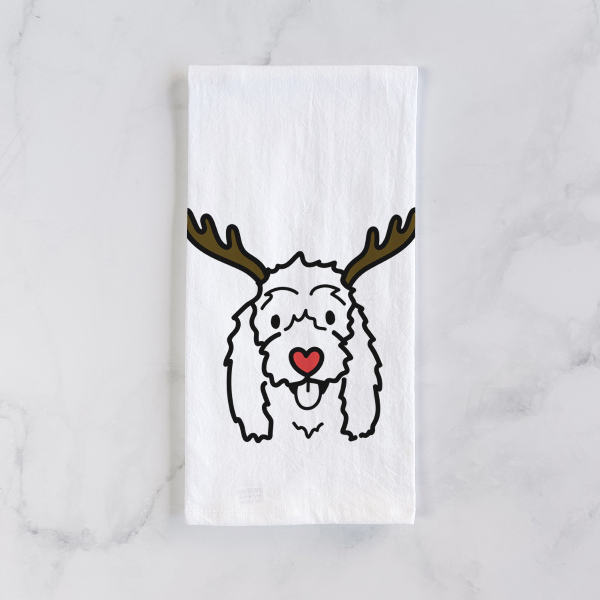 Red Nose Coton de Tulear - Louie - Tea Towel