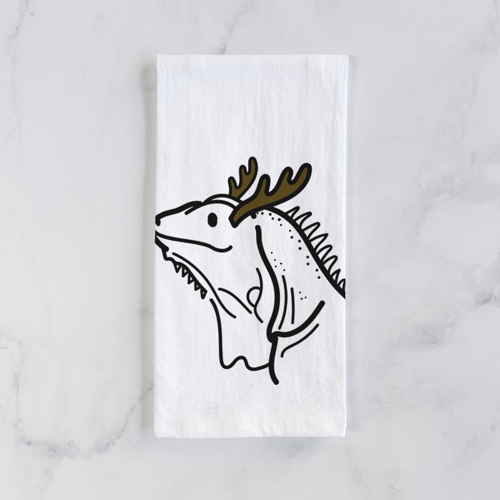 Red Nose Iguana - Louie - Tea Towel