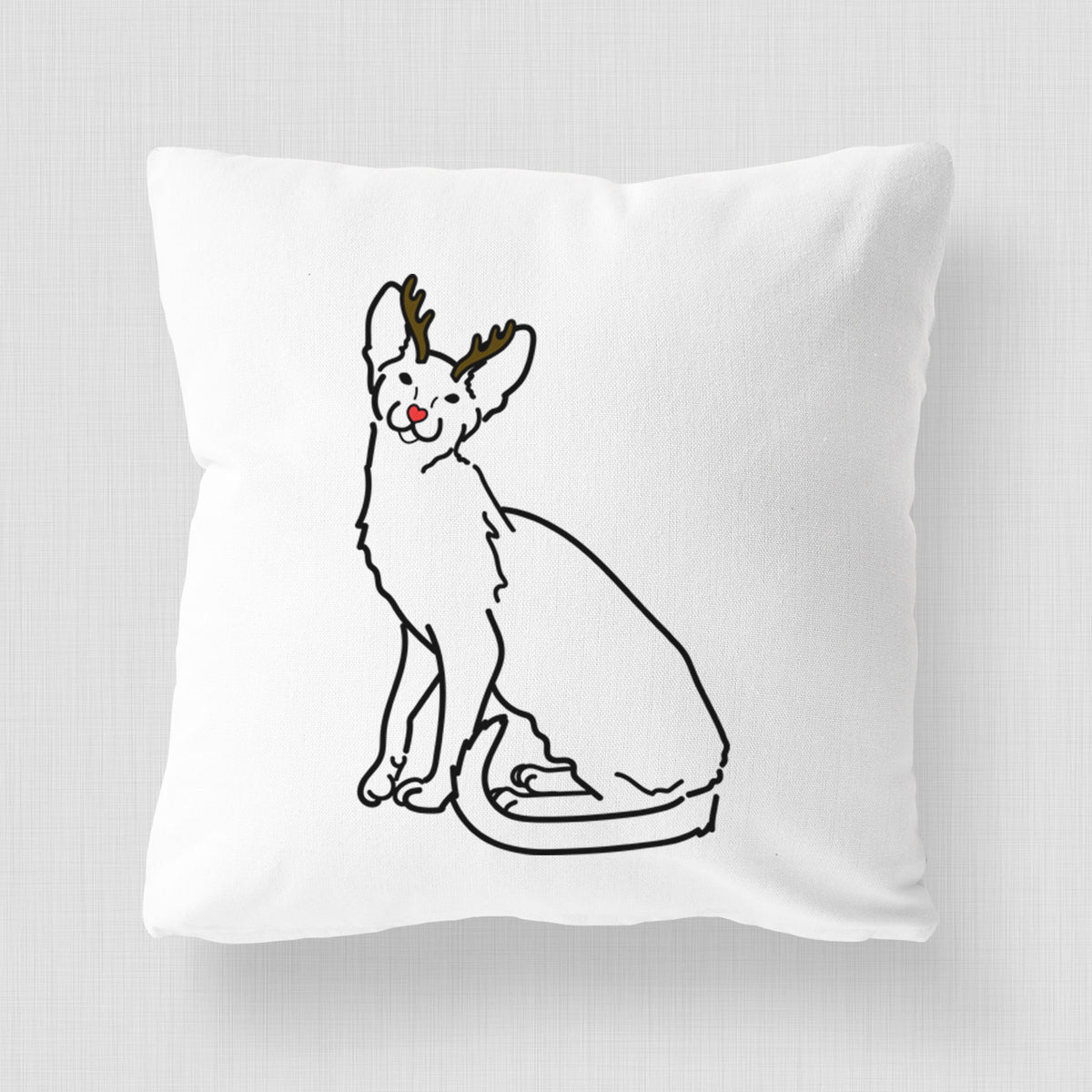Love Always Oriental Shorthair Cat - Lyra -  Throw Pillow Cover