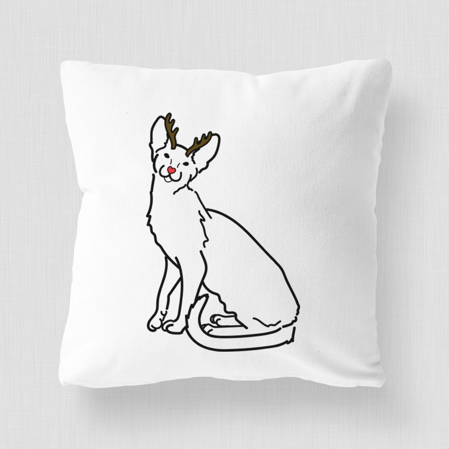 Love Always Oriental Shorthair Cat - Lyra -  Throw Pillow Cover