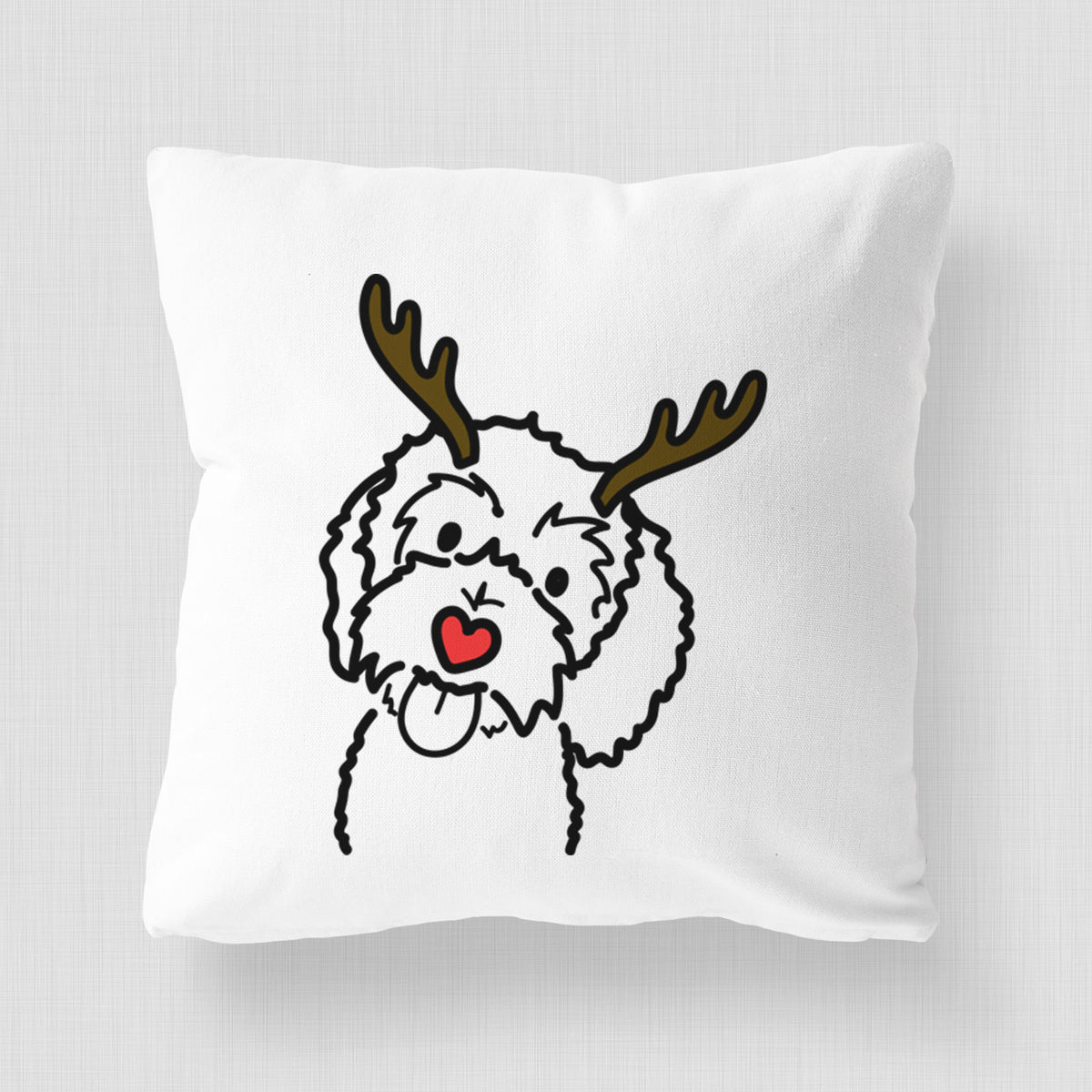 Love Always Bernedoodle - Mabel -  Throw Pillow Cover