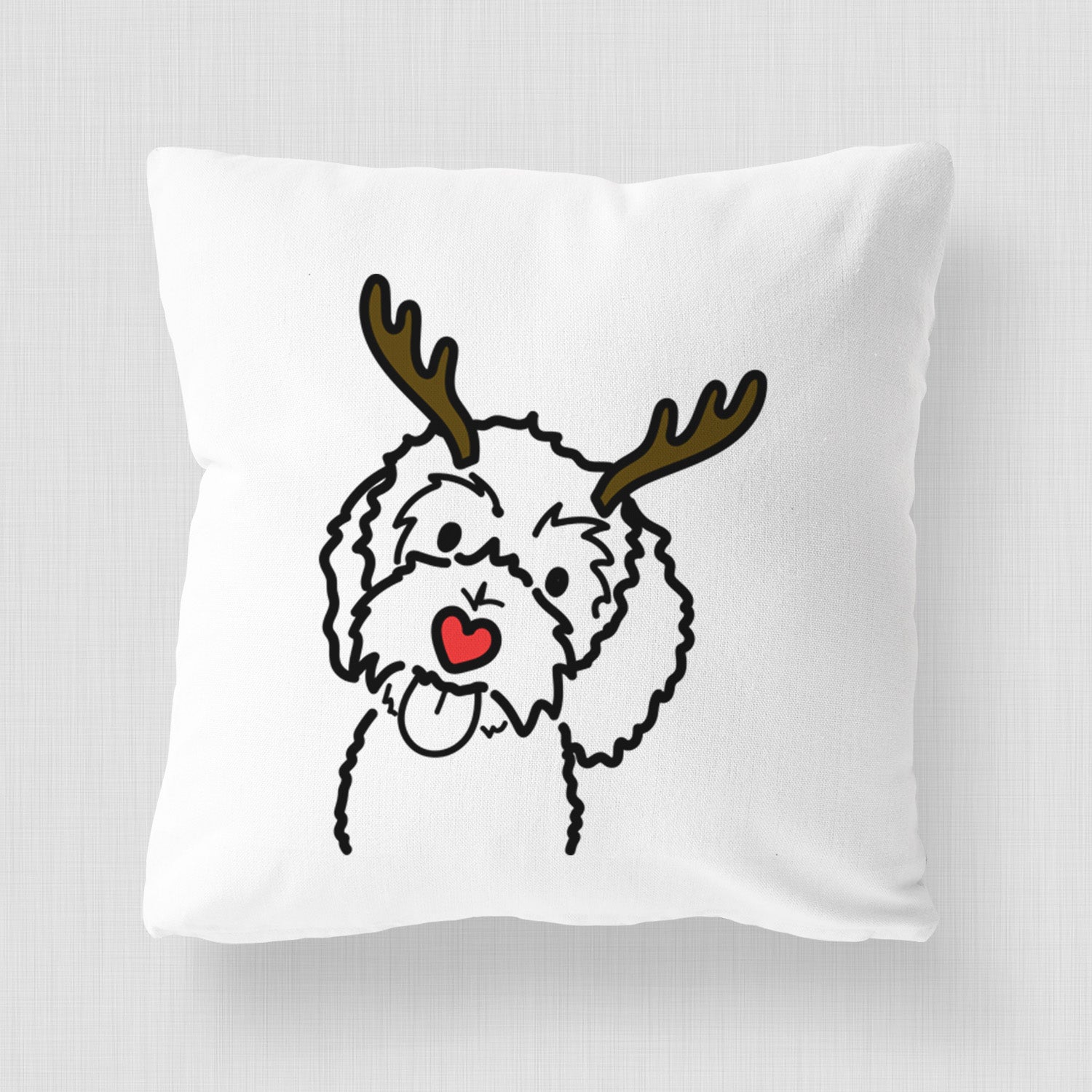 Love Always Bernedoodle - Mabel -  Throw Pillow Cover