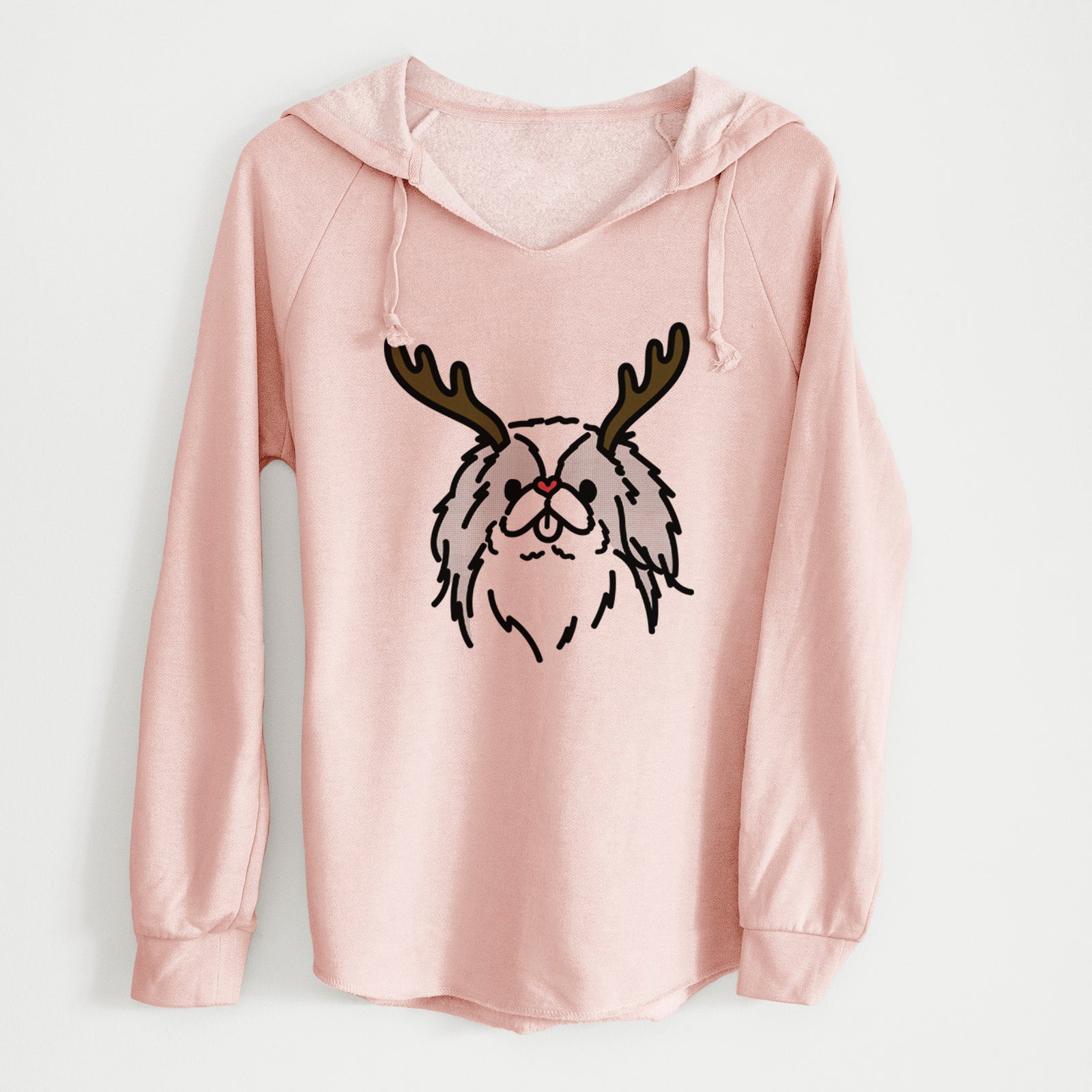 Red Nose Japanese Chin - Macha - Cali Wave Hooded Sweatshirt