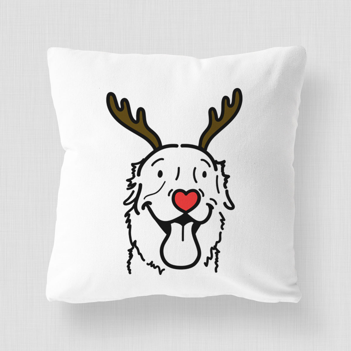 Love Always Golden Retriever - Maple -  Throw Pillow Cover