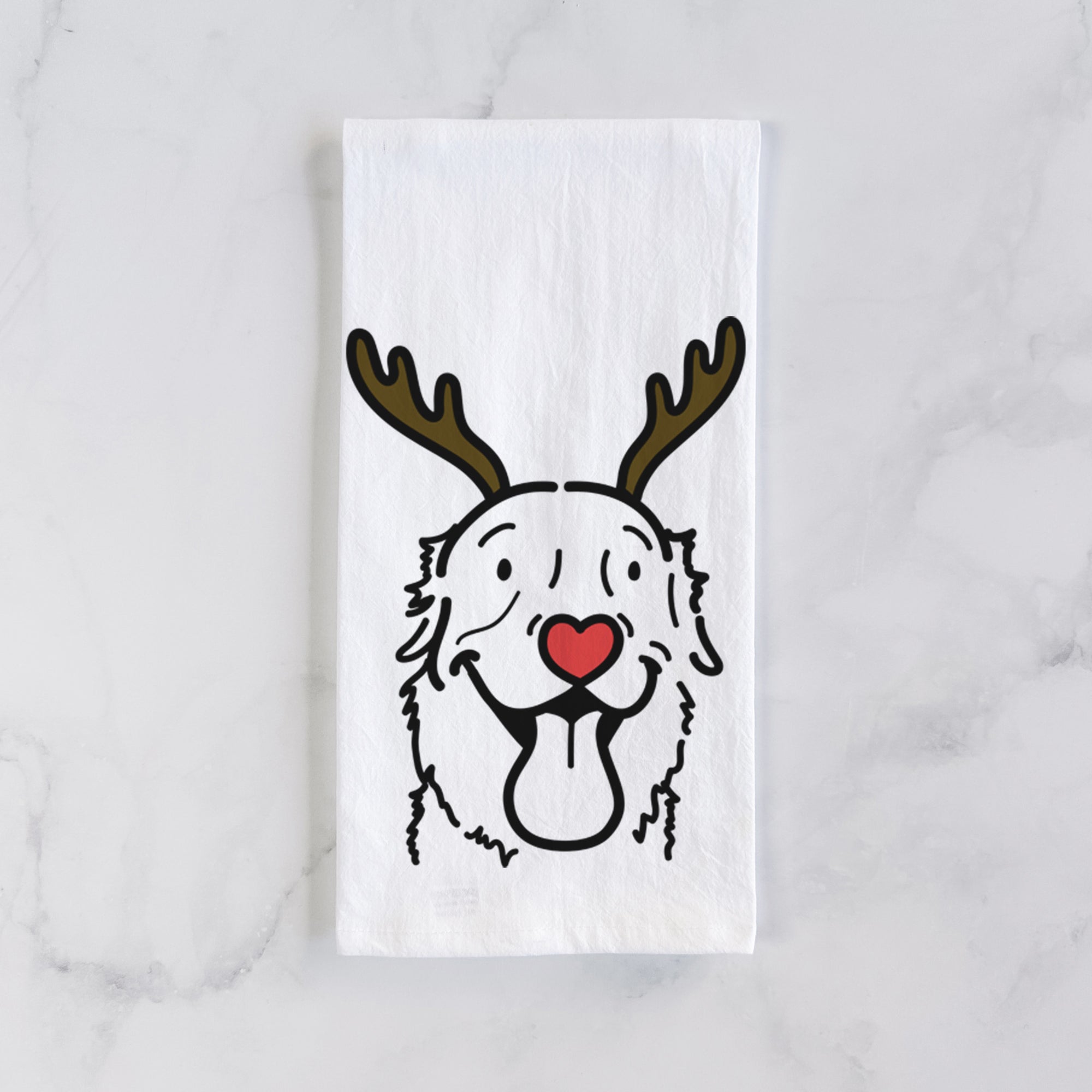 Red Nose Golden Retriever - Maple - Tea Towel