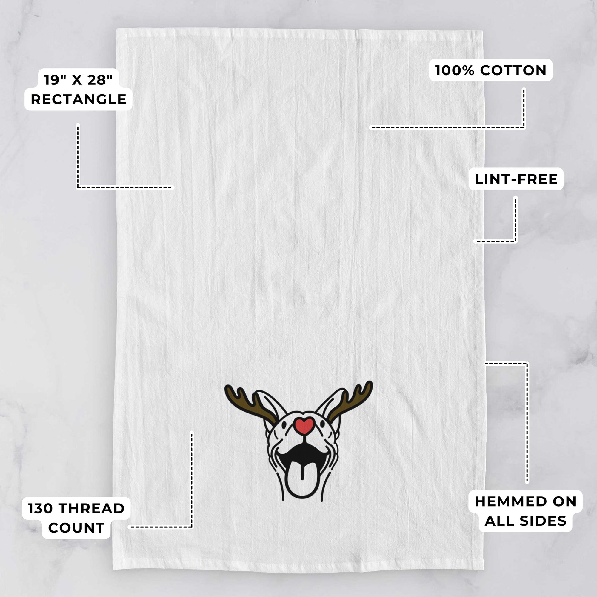 Red Nose Basenji - Merlin - Tea Towel