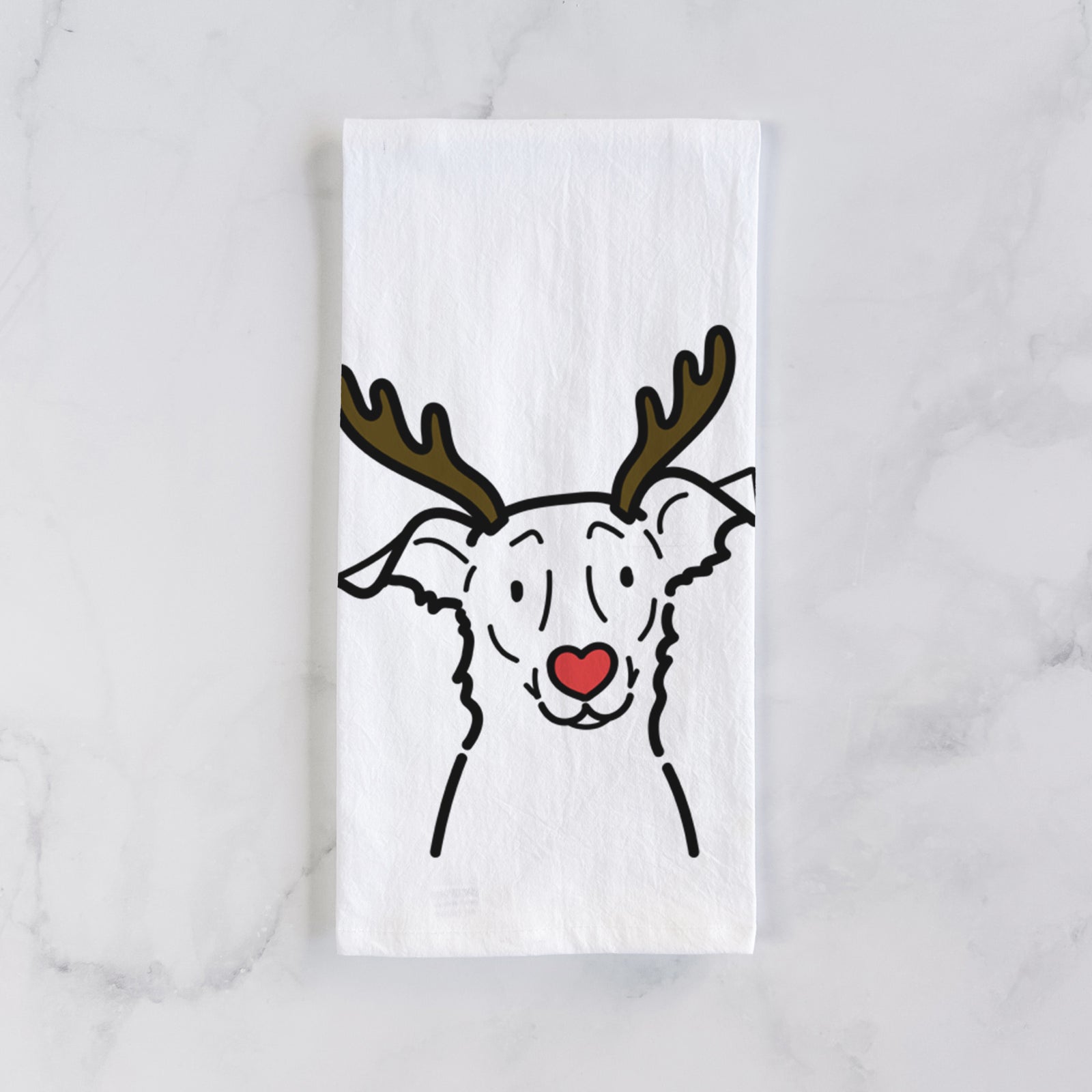 Red Nose Border Collie Mix - Millie - Tea Towel