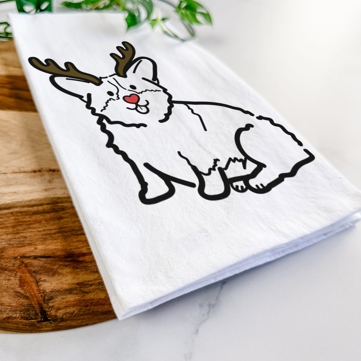 Red Nose Pembroke Welsh Corgi - Millie - Tea Towel