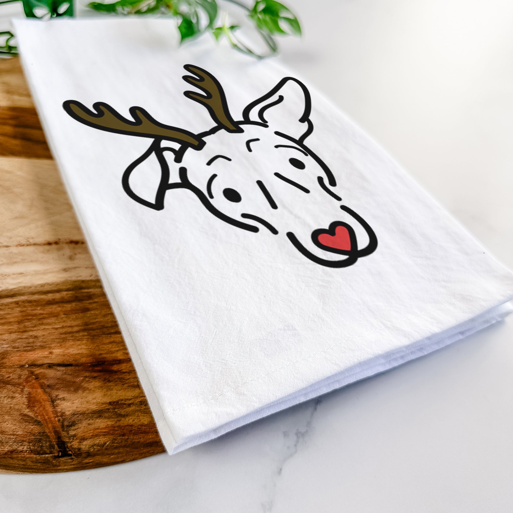 Red Nose Mixed Breed - Millie - Tea Towel